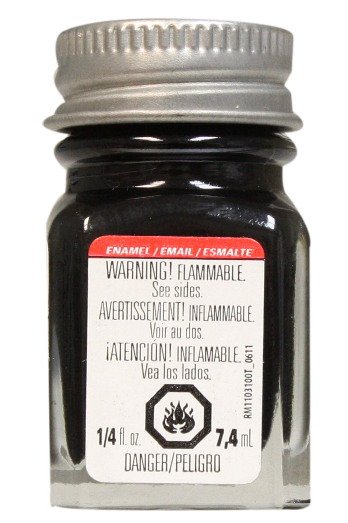 Testors Corp. Enamel 1/4oz Semi-Gloss Black TES1139TT Plastics Paint Enamels