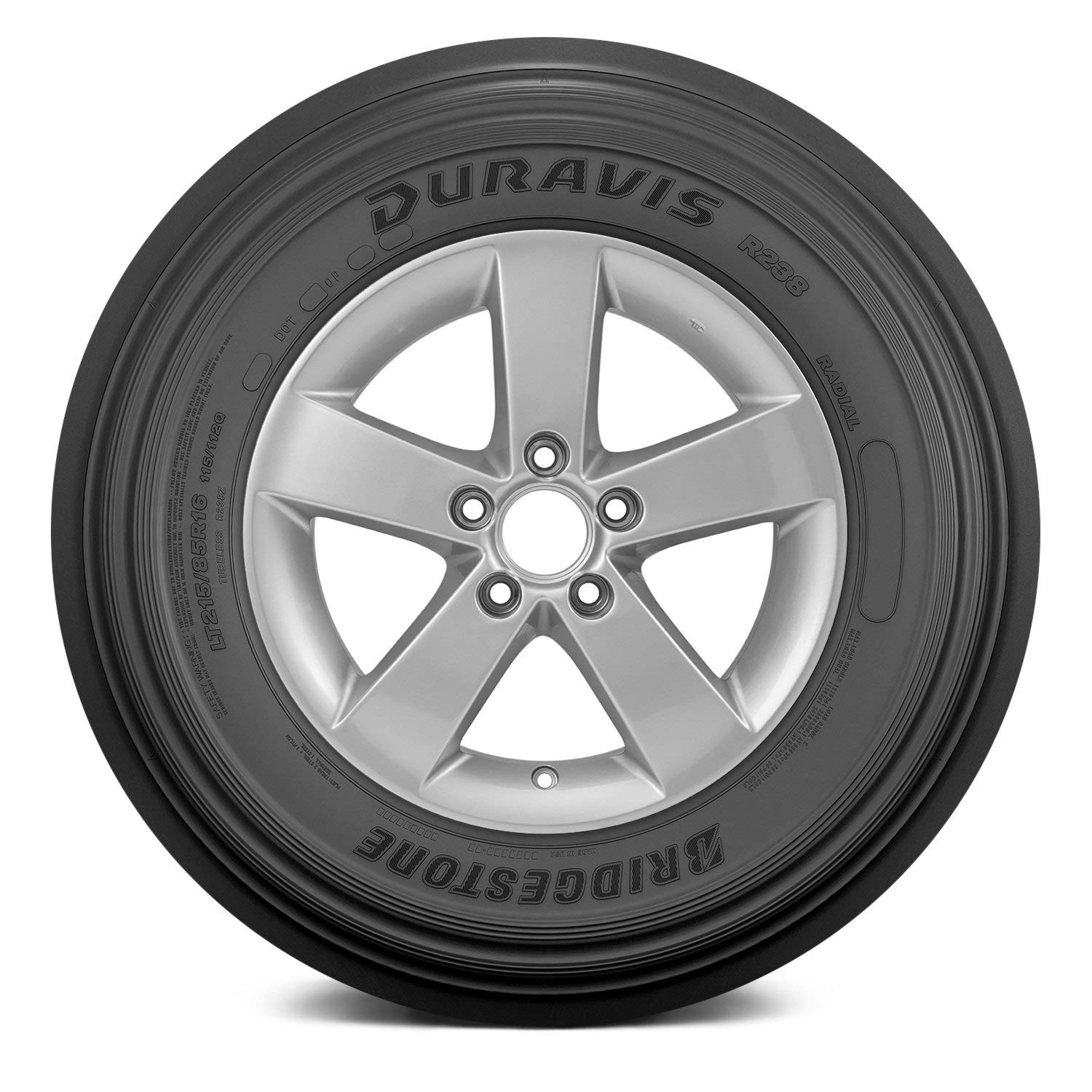 Bridgestone Duravis R238 Highway Terrain Commercial Light Truck Tire Lt215/85R16 115 Q E