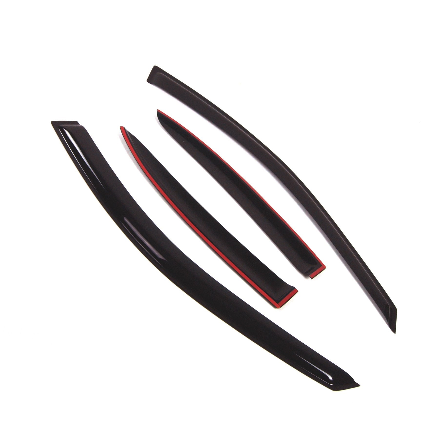 Tuningpros Wd2-280 Dark Smoke 4 Pcs Set Window Visor (Outside Mount) Deflector Rain Guard Compatible With 2000-2005 Kia Rio