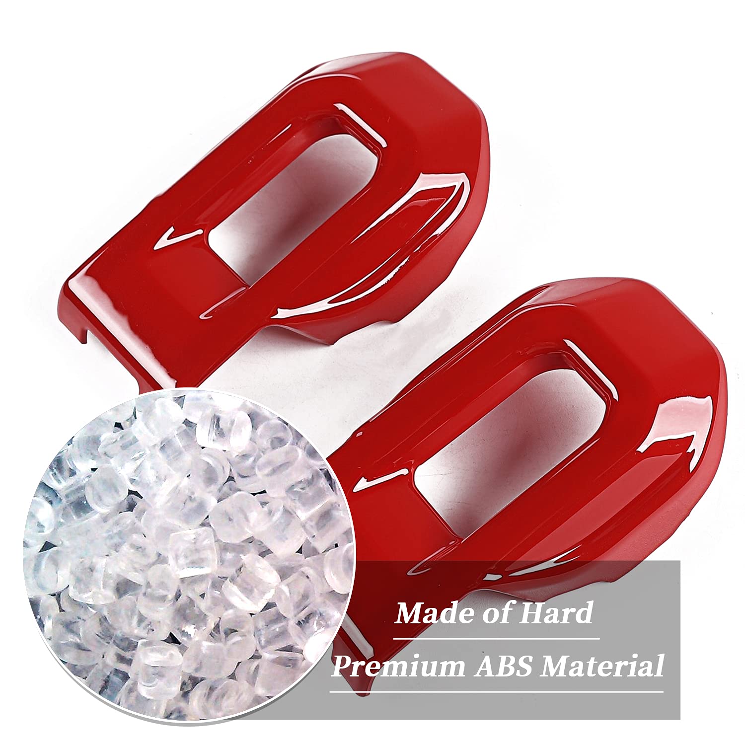 Hoolcar Hood Latch Lock Catch Brackets Cover For 2018-2021 Jeep Wrangler Jl Jlu & 2020-2021 Gladiator Jt, Red