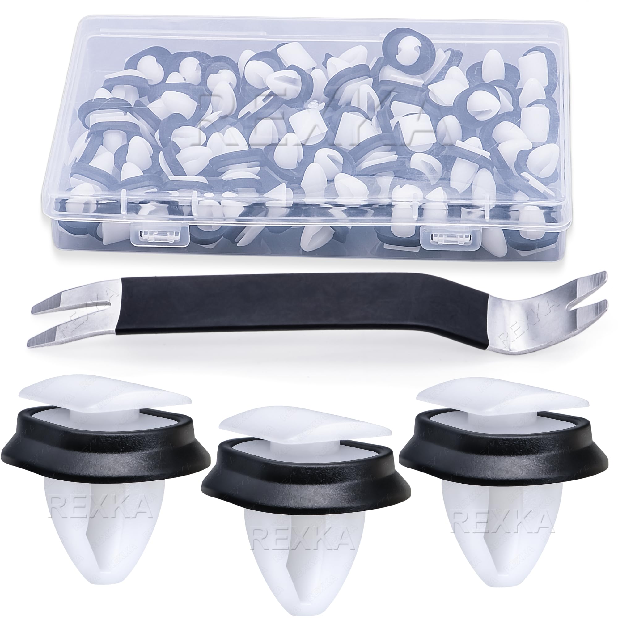 Rexka 51Pcs Back Door Trim Moulding Clip Compatible With Ram Chrysler 68093998Aa Dodge Ram Promaster 1500 2500 3500 2014 - On 68