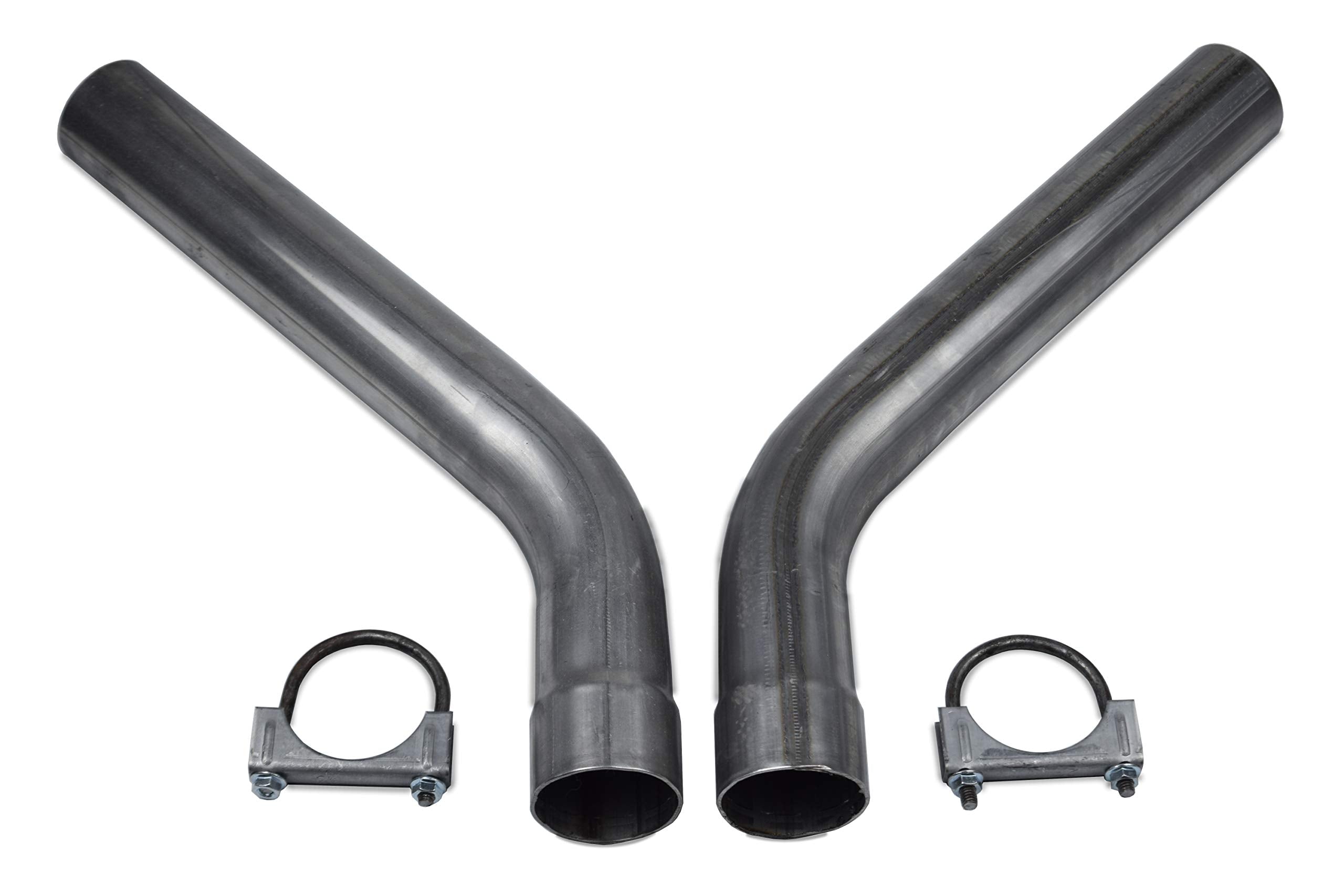 Truck Exhaust Kits 2.5' Dual Exhaust Kit With Glasspack Muffler Corner Exit Fits Tundra 09-21