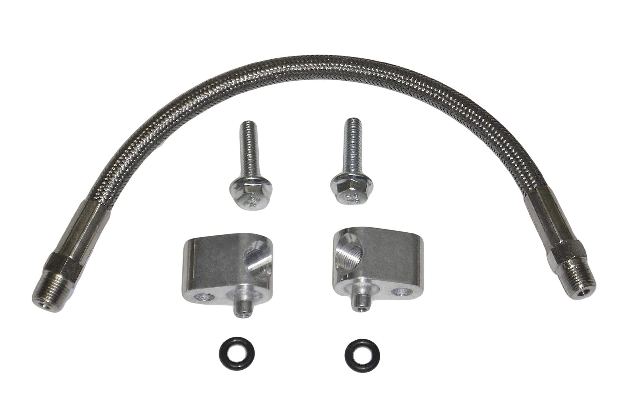 Ict Billet Ls Engine 3-Bolt Dbc Dbw Gen 3 Throttle Body Bypass Steel Braided Hose Kit Coolant Crossover Steam Tube Lsx Ls1 Lm7 L