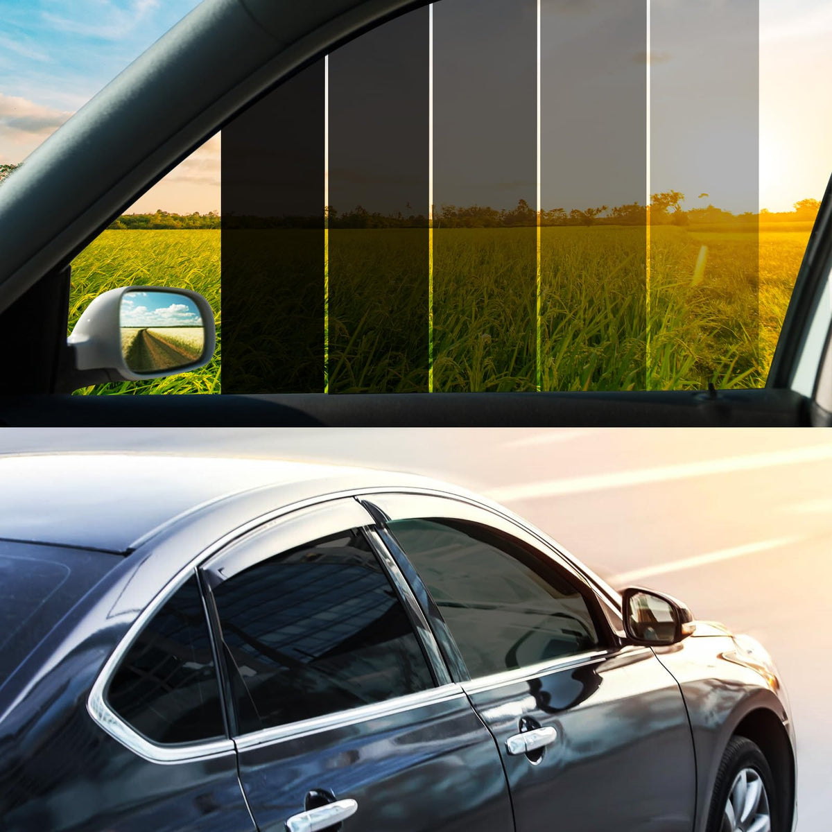 Vepagoo 35% VLT Ceramic Car Window Tint Film (36'' x 15FT) - Heat & Glare Reduction, Blocks UV & IR Rays, Scratch Resistant, Pri