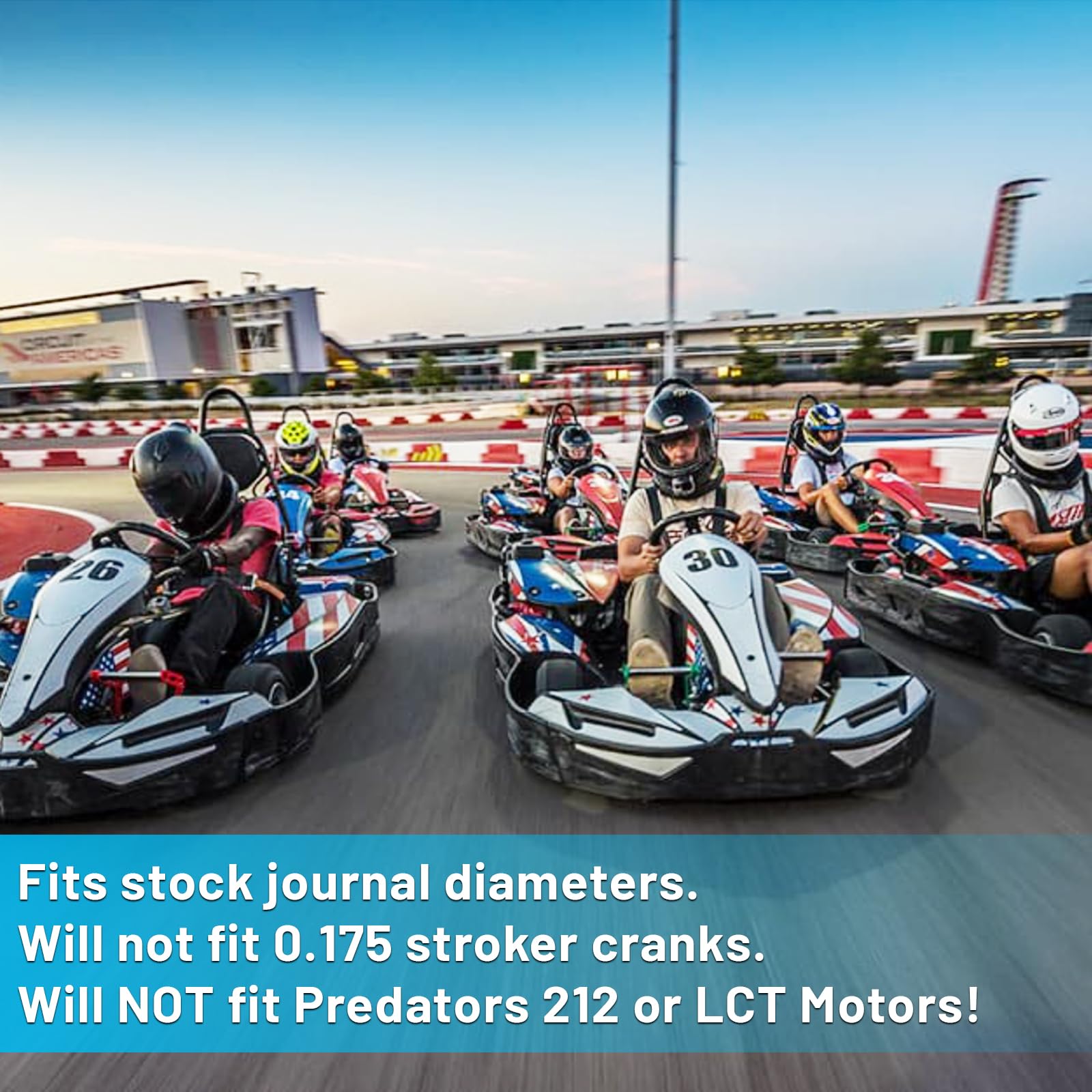 VCUJSUC Billet Rod Bearing & Bolt Set for Harbor Freight Predator 224cc Engines for Honda & Clone GX200 GX160 196cc 6.5Hp Engine