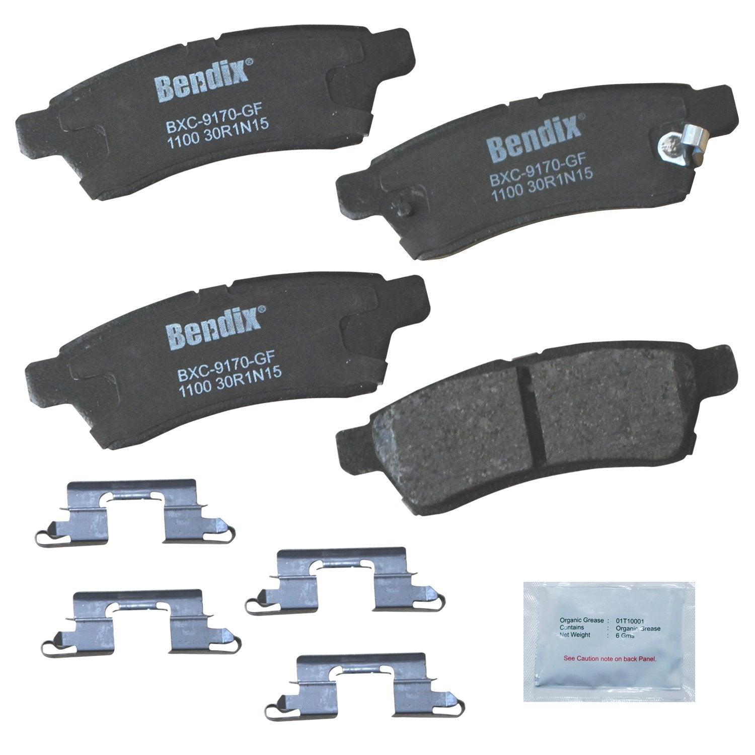 Bendix Priority1 Cfc1100 Ceramic Rear Brake Pads For Nissan Frontier 2024-2005, Xterra 2015-2005, Suzuki Equator 2012-2009