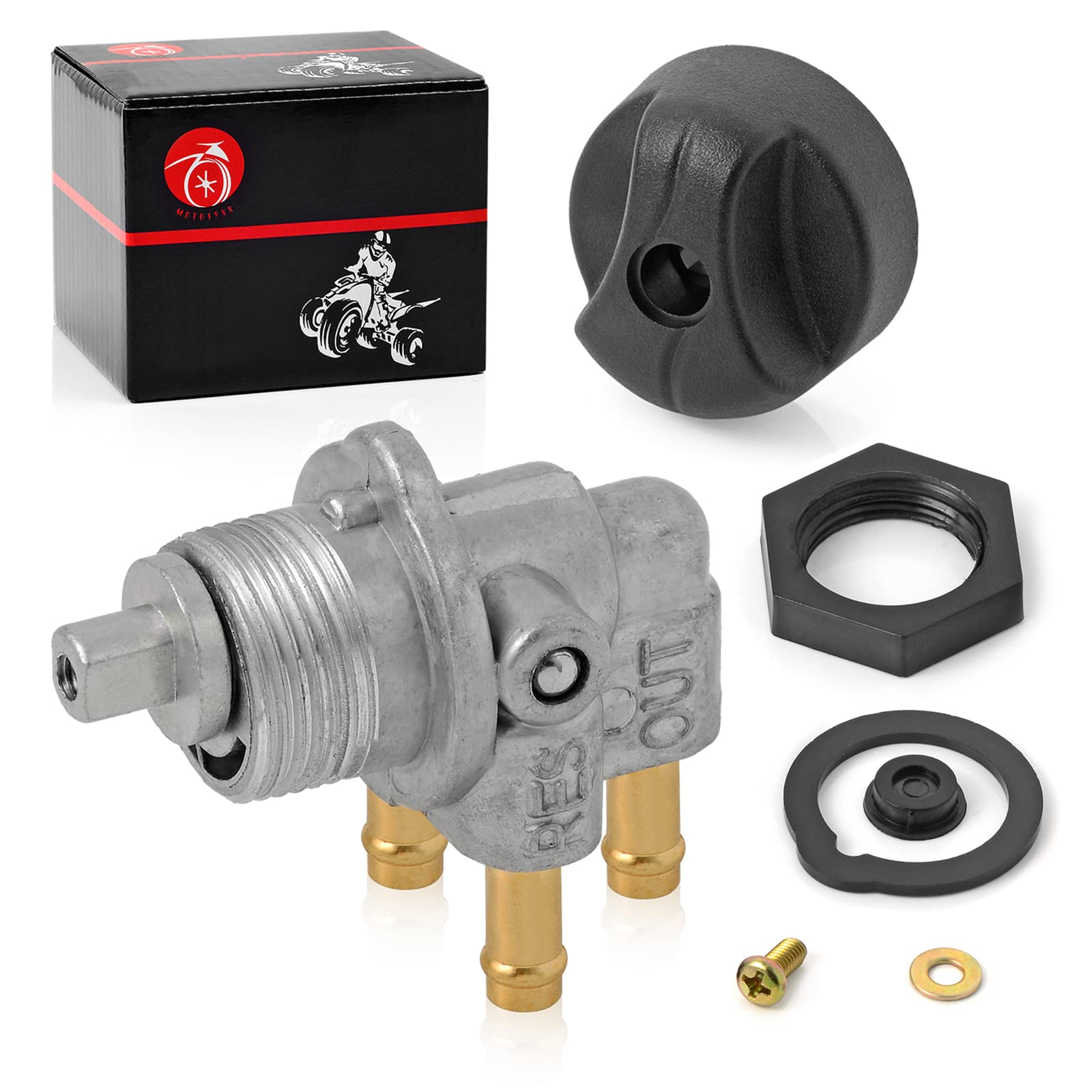 Fuel Valve Petcock 3 Way & Knob Nut Gasket For Sea Doo Gs Gsi Gsx Gt Gti Gts Gtx Hx Sp Spi Spx Xp 580 650 717 720 787 800 275500098