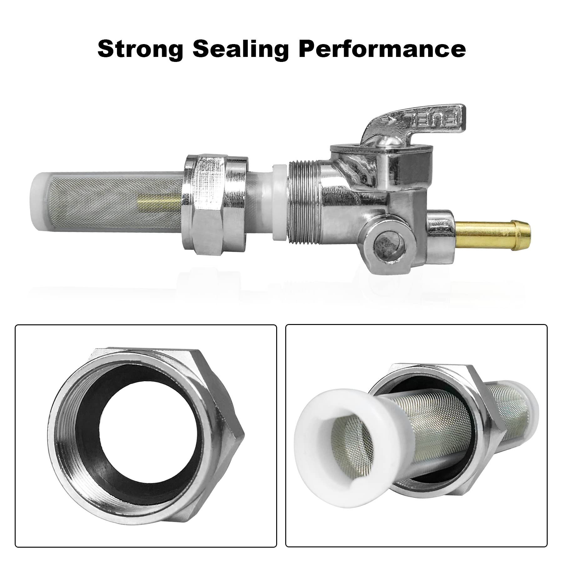 Fuel Petcock Valve Switch Fit For Harley Sportster Big Twin And Custom Tanks 1975-2006 Replace 62168-81 62167-81 62163-75 011401