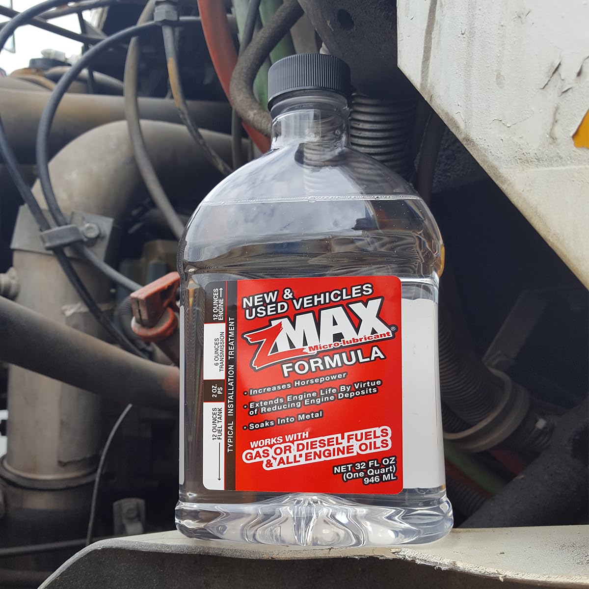 Zmax 58-032 - Multi-Purpose Formula Treatment For Engine, Fuel, Transmission & Power Steering - Reduces Carbon Build-Up - Lubric