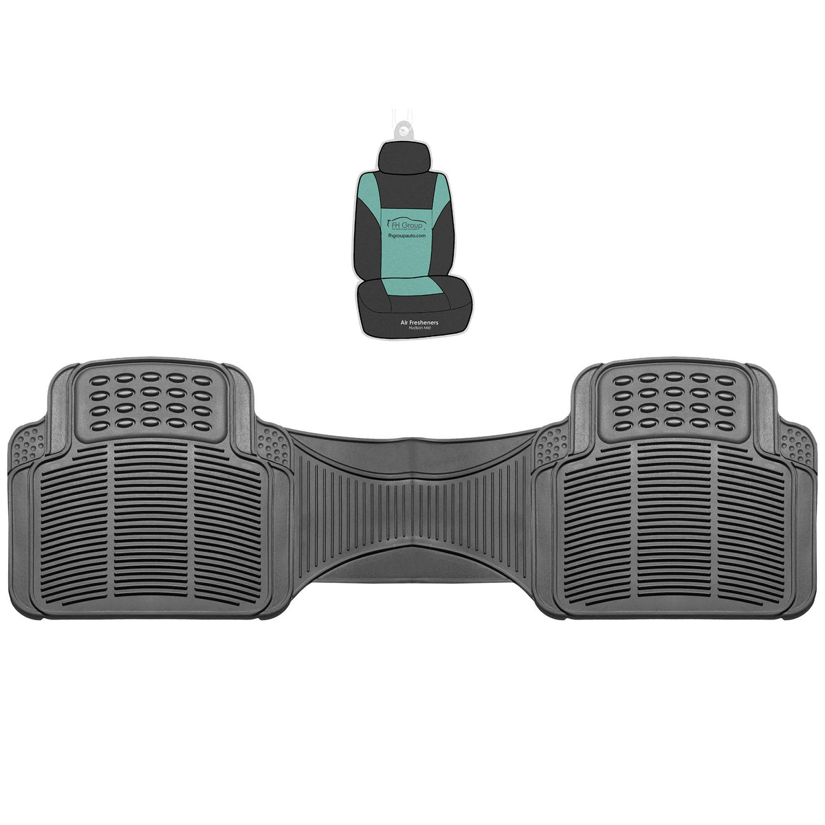Fh Group Trimmable Vinyl Floor Mats Automotive (Gray) Rear Set - Universal Fit For Cars Trucks And Suvs F11306