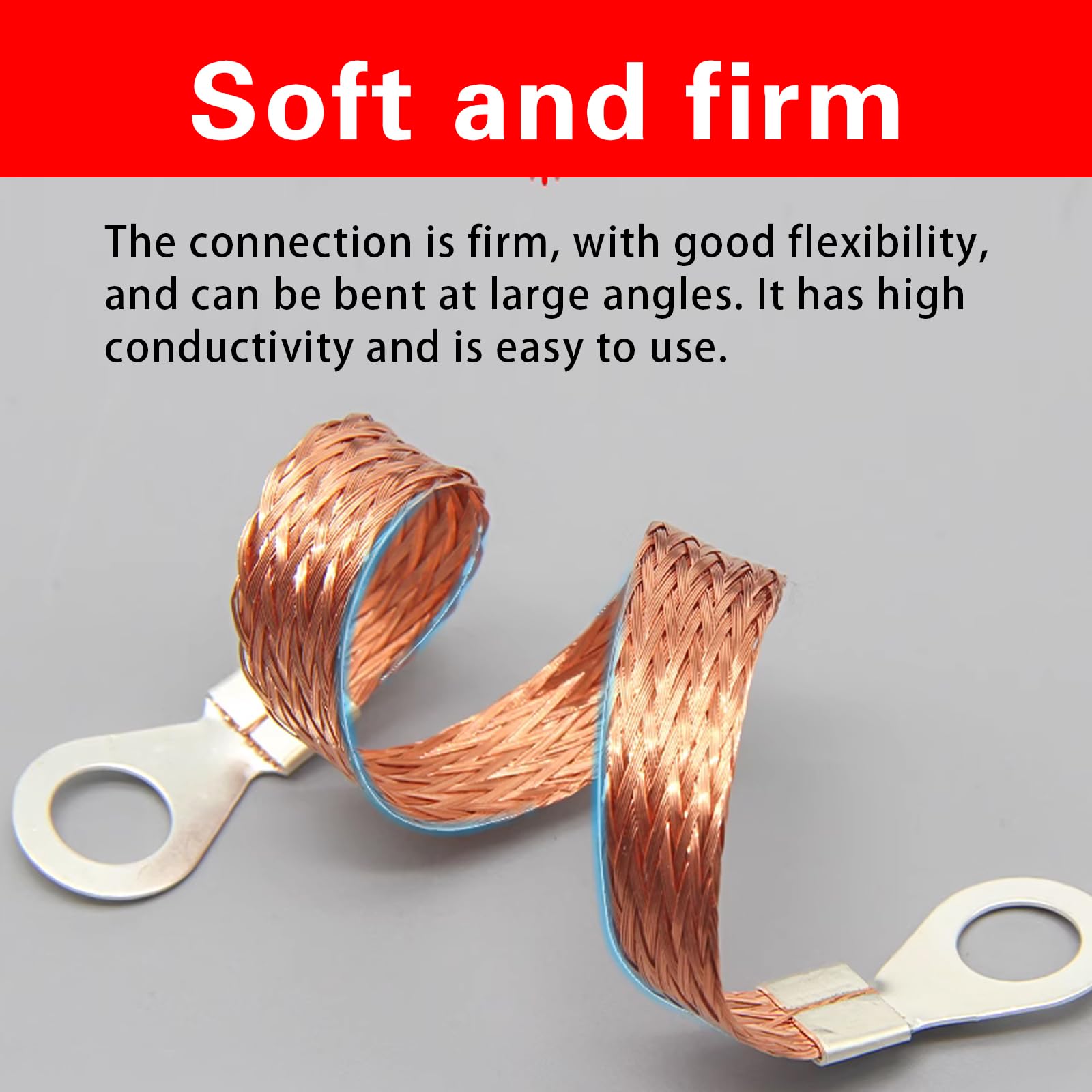 GKmow 5 PCS Automotive Engine Grounding Strap, Flexible Tensile-Resistant Copper Braided Distribution Box Bridge Jumper, Car Mul
