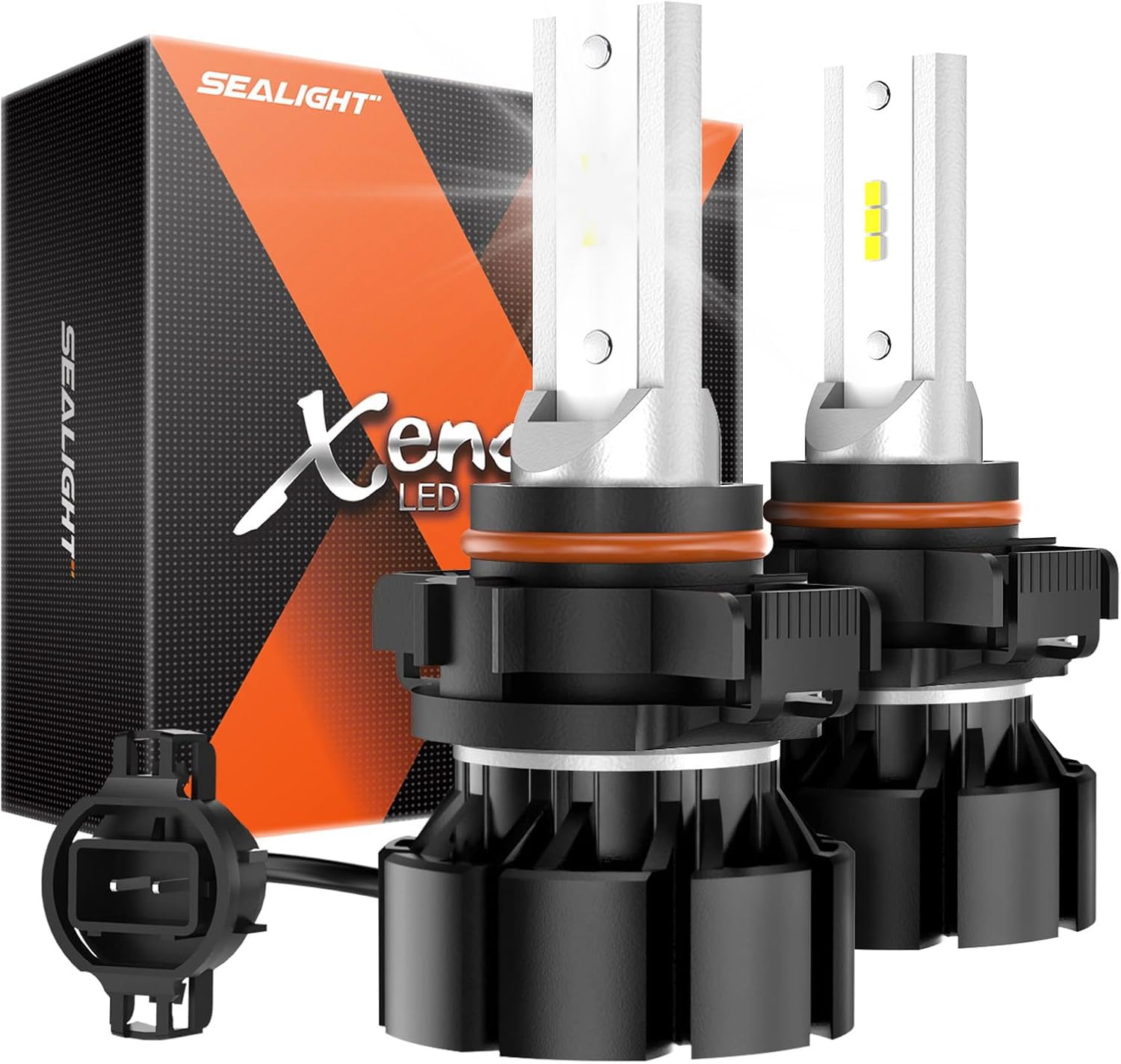 Sealight 5201 5202 Led Fog Light Bulbs, 600% High Bright Super Heat Dissipation Ps19W Ps24W Fog Lights Led, 6500K Cool White Rep