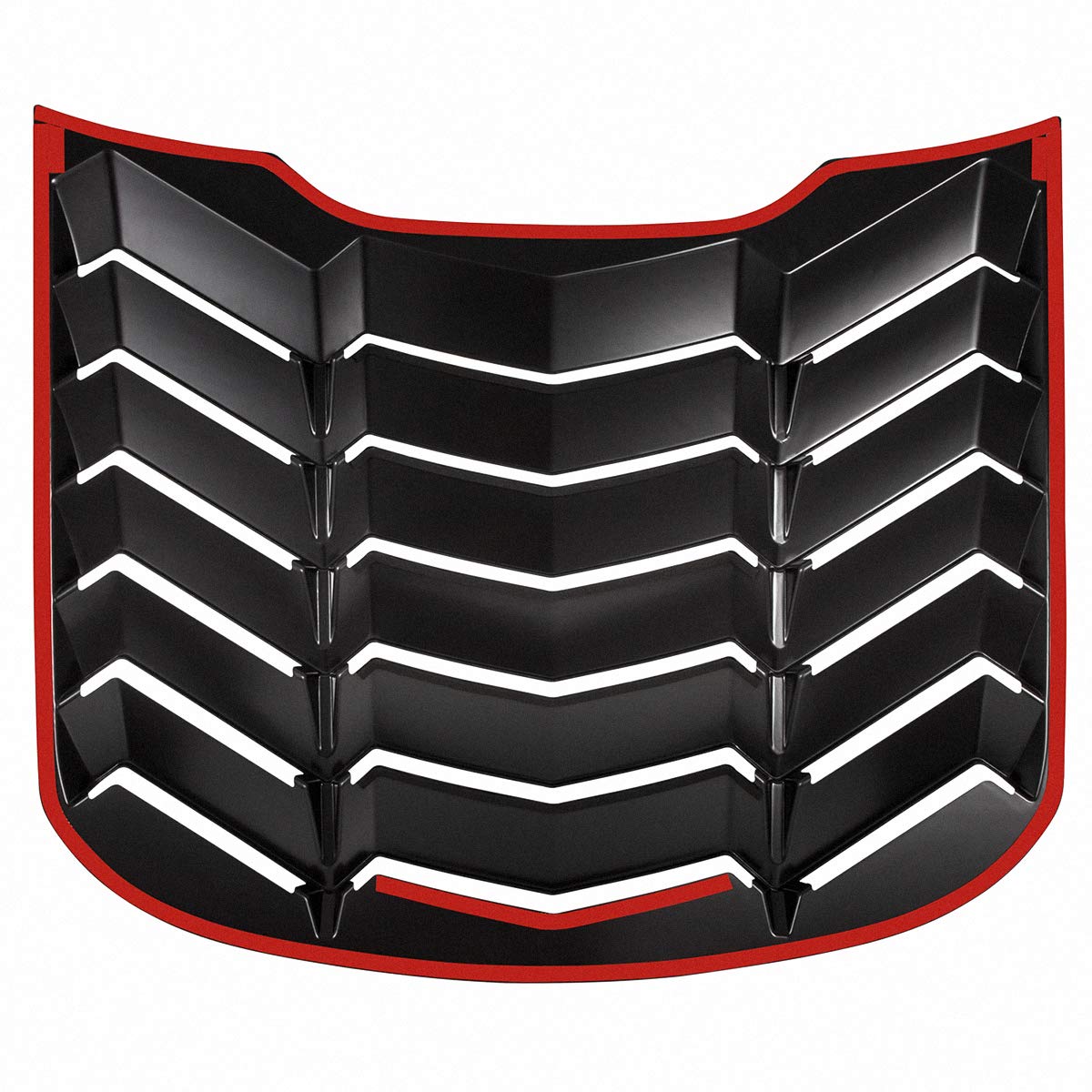 CUMART Rear+Side Window Louvers Sun Shade Cover, Matte Black, Compatible with Ford Mustang 2015-2023, ABS Material, Complete Set