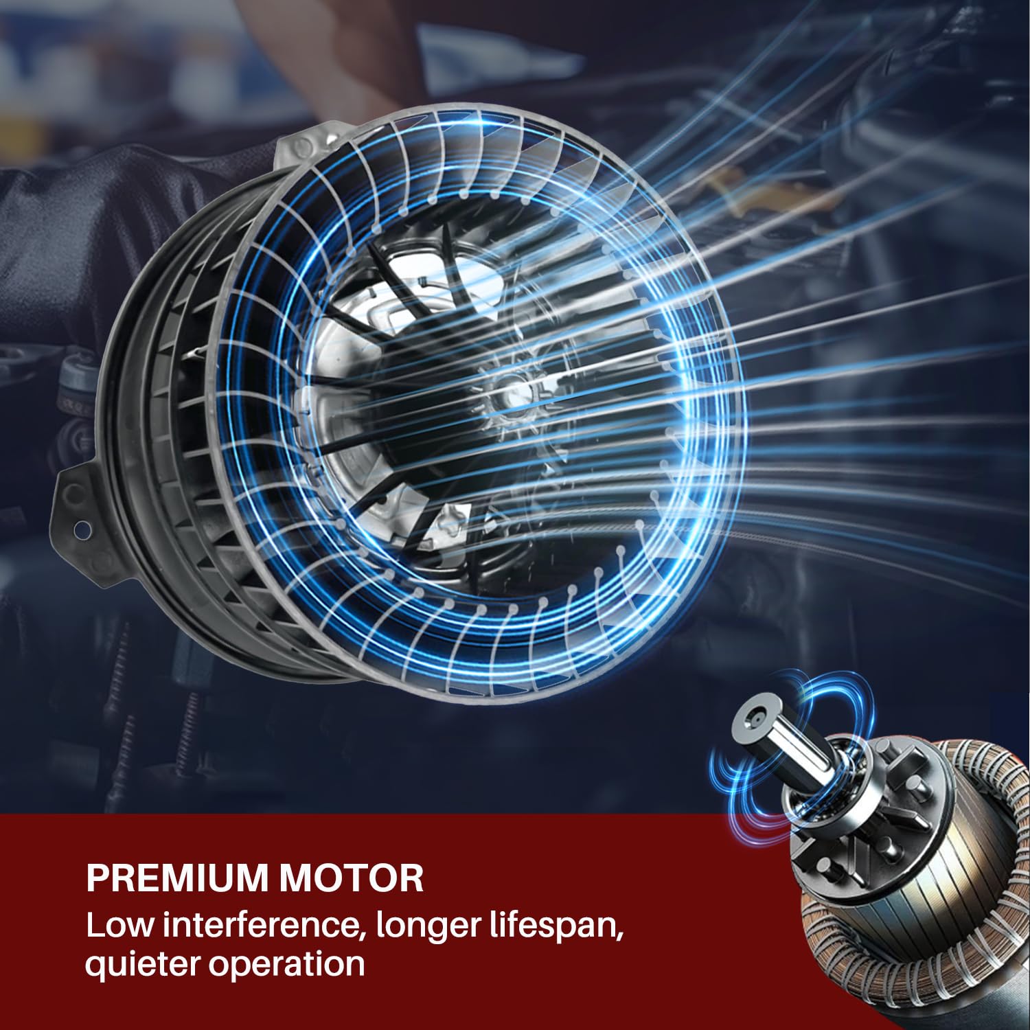 Aspligo 700070 Ac Heater Blower Motor Fan Front Fit For Chrysler Pacifica 2004-2008 ,Town & Country 2001-2007 ,Voyager 2001-2003