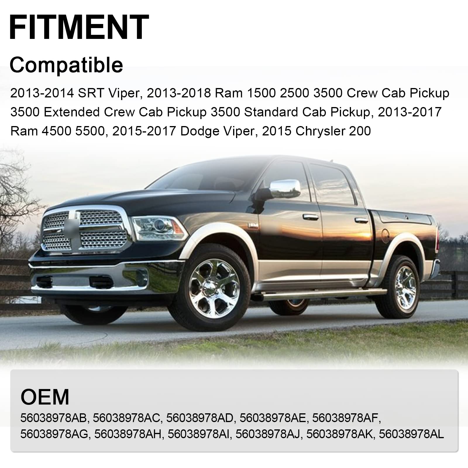 Autobaba Rear View Back Up Camera Compatible With 2013-2018 Dodge Ram 1500 2500 3500 4500 5500 2013-2017 Dodge Viper 2015 Chrysl