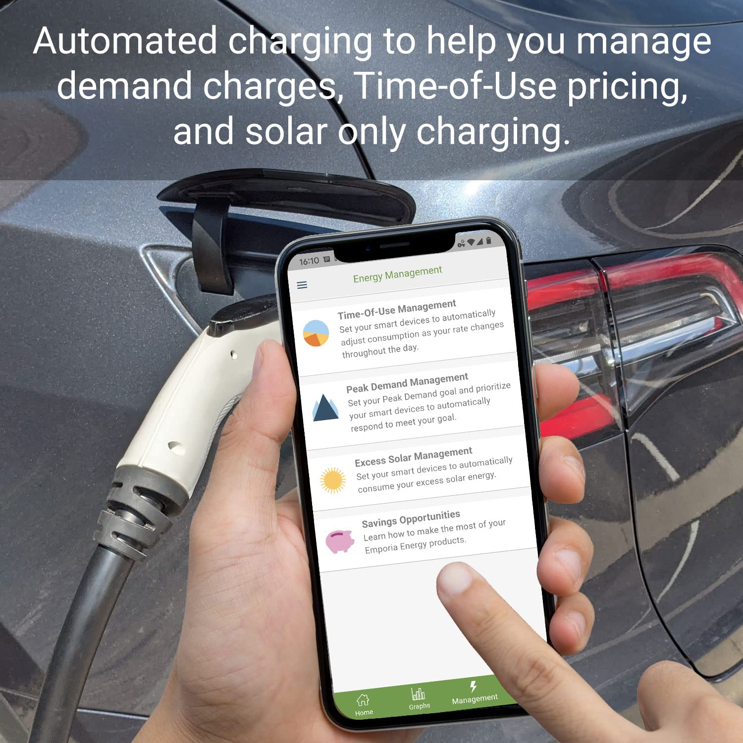 Emporia Level 2 Ev Charger - Nema 14-50 Evse W/ J1772 Charger - 48 Amp Ev Charger Level 2, 240V Wifi Enabled Electric Vehicle Charging Station, 24Ft Electric Car Charger Cable, Black