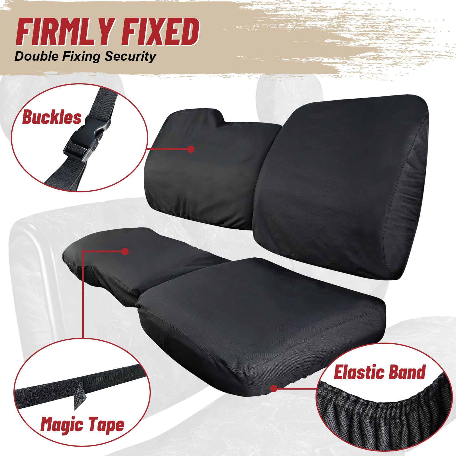 StarknightMT Ranger Seat Covers with Headrest Covers, Ranger 1000 Seat Cover Compatible with Polaris Ranger Crew XP 1000 2017-20