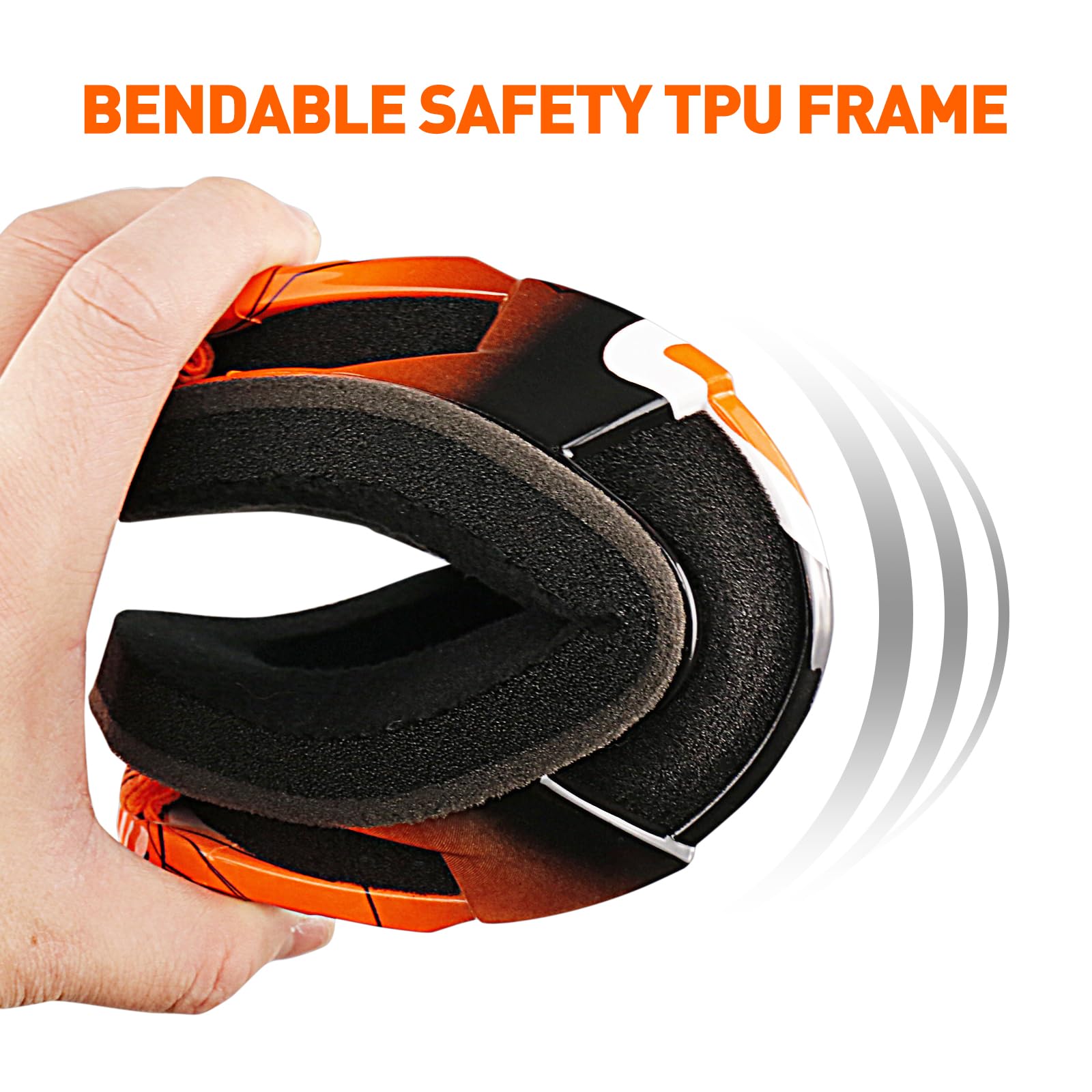 NENKI Dirt Bike Goggles for Women & Men - Adults Motorcycle MX Racing Goggles - Clear Lens