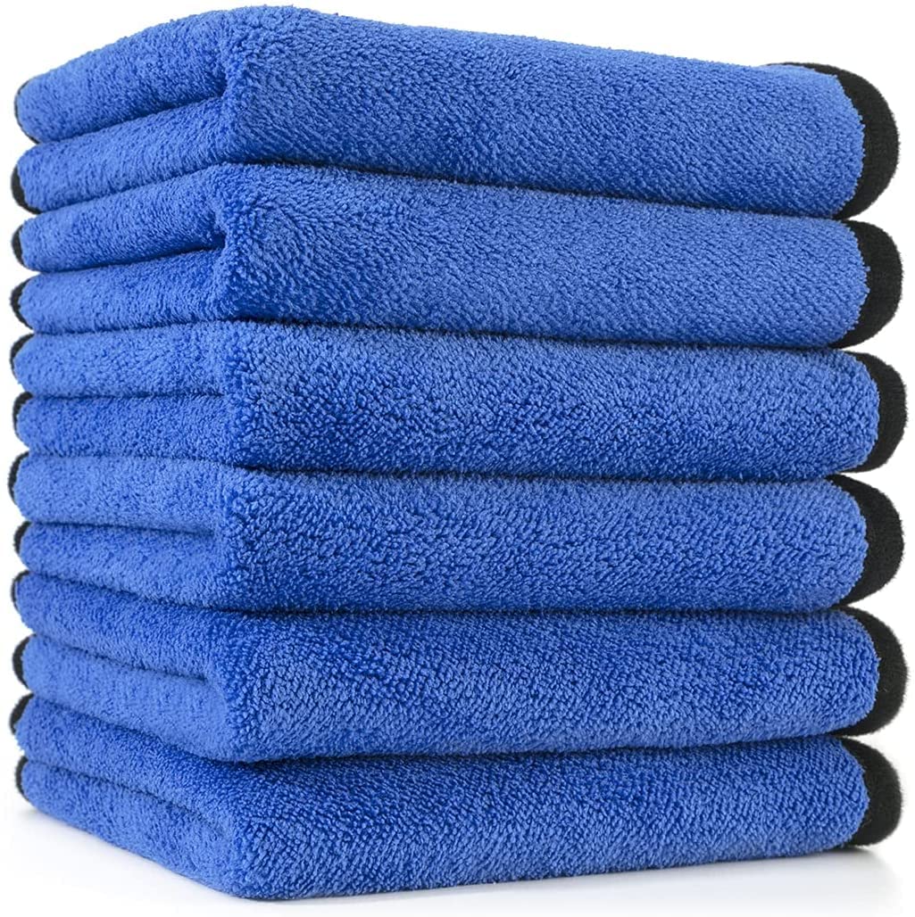 CarFrill Microfiber Towels for Car 6Pack, Thick Super Absorbent Microfiber Cleaning Cloth, Car Wash Accessories Suitable for Hou
