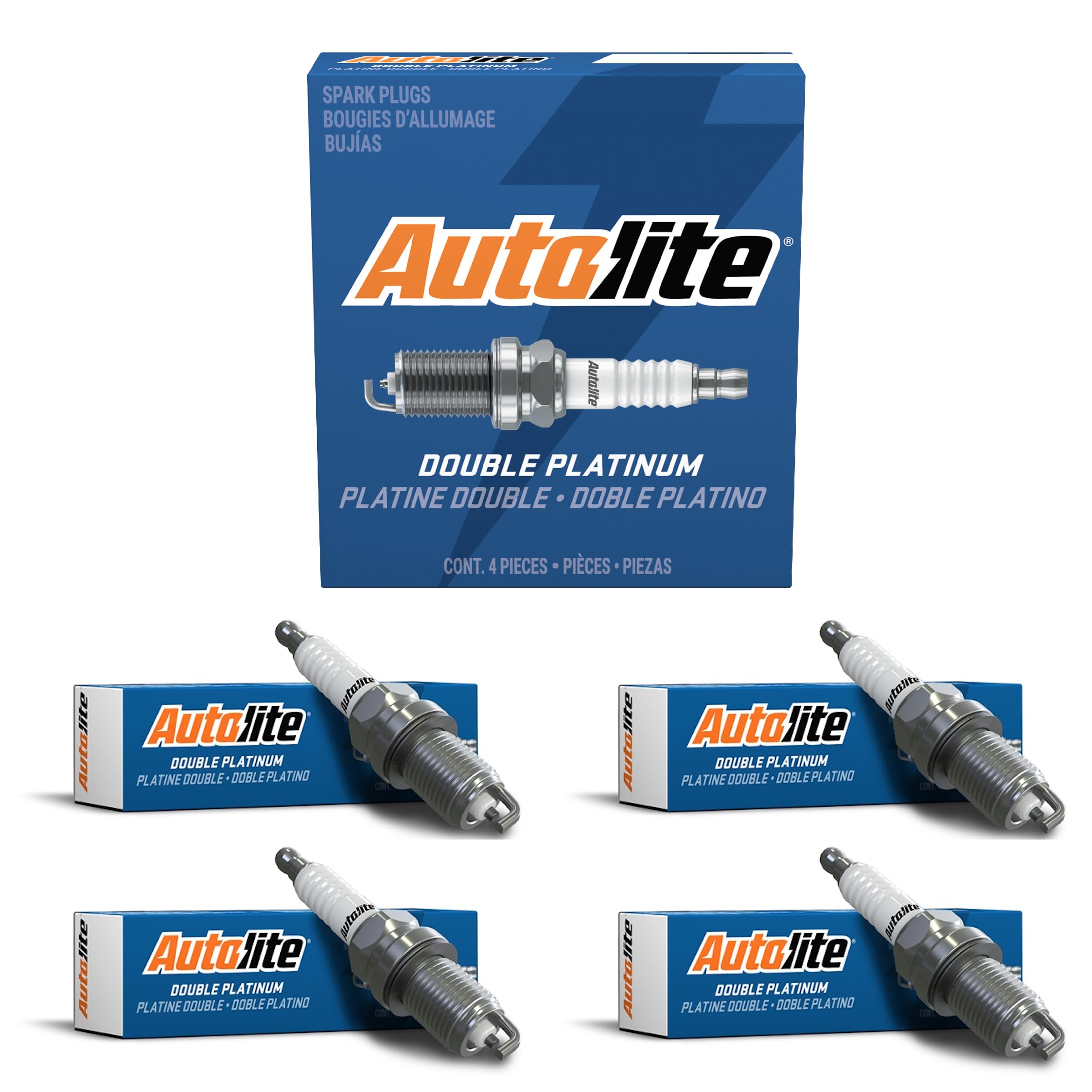 Autolite App26 Double Platinum Automotive Replacement Spark Plugs (4 Pack)