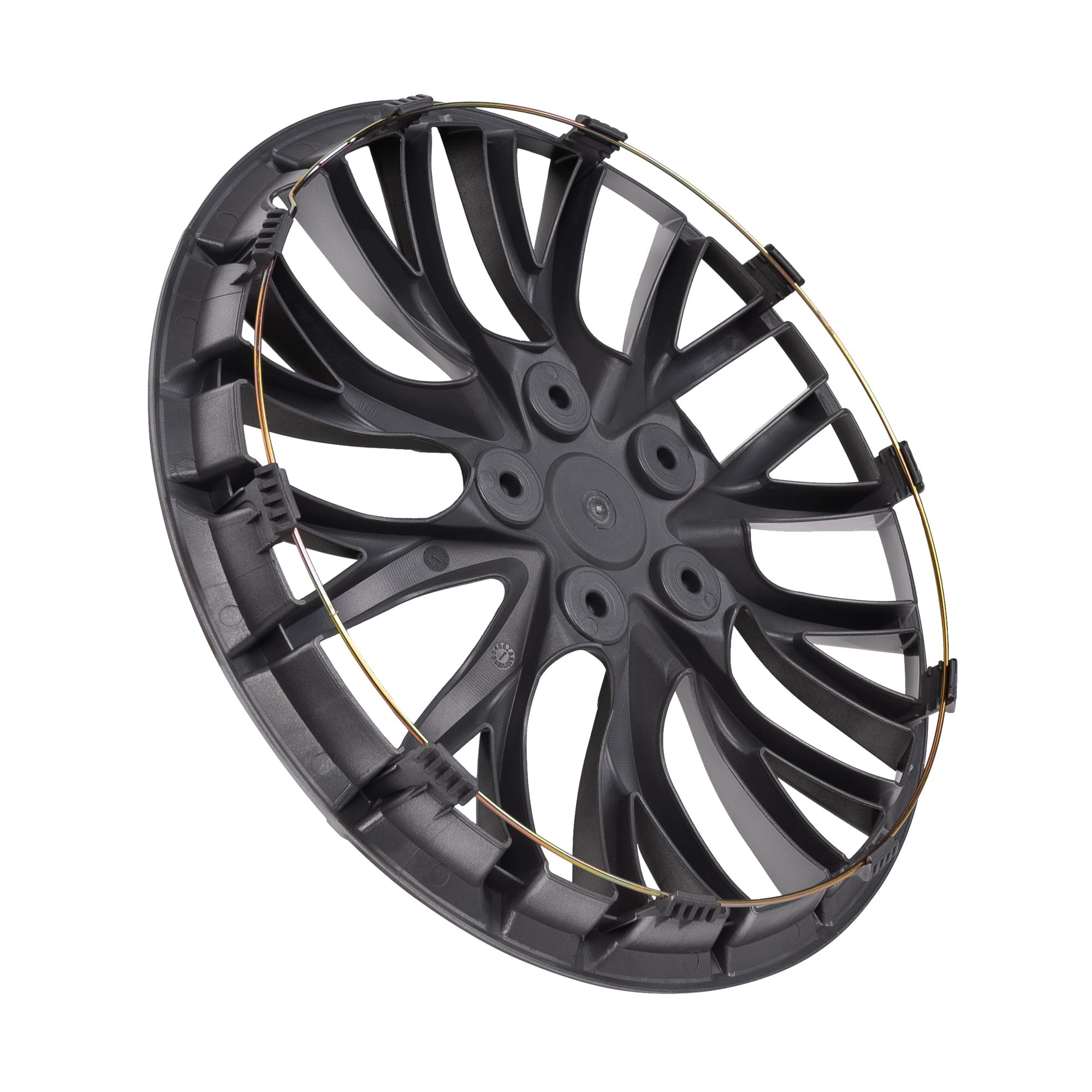 Bdk (4-Pack) Premium Black Hubcaps 16'' Wheel Rim Cover Hub Caps Oem Style Direct Replacement Snap On Car Truck Suv Van - 16 Inc