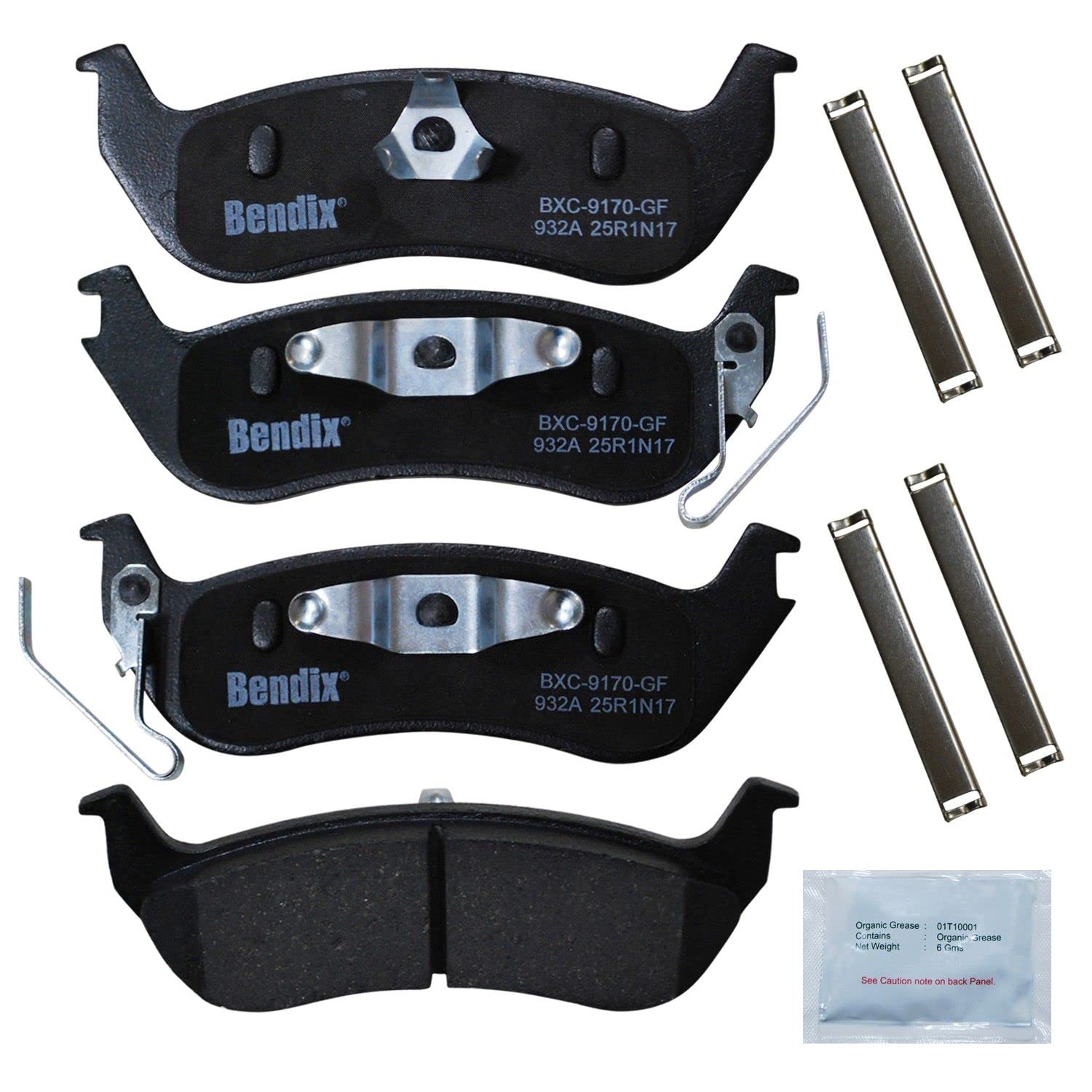 Bendix Priority1 Cfc932A Ceramic Rear Brake Pads For Ford Crown Victoria 2011-2003, Ranger 2011-2010, Lincoln Town Car 2011-2003