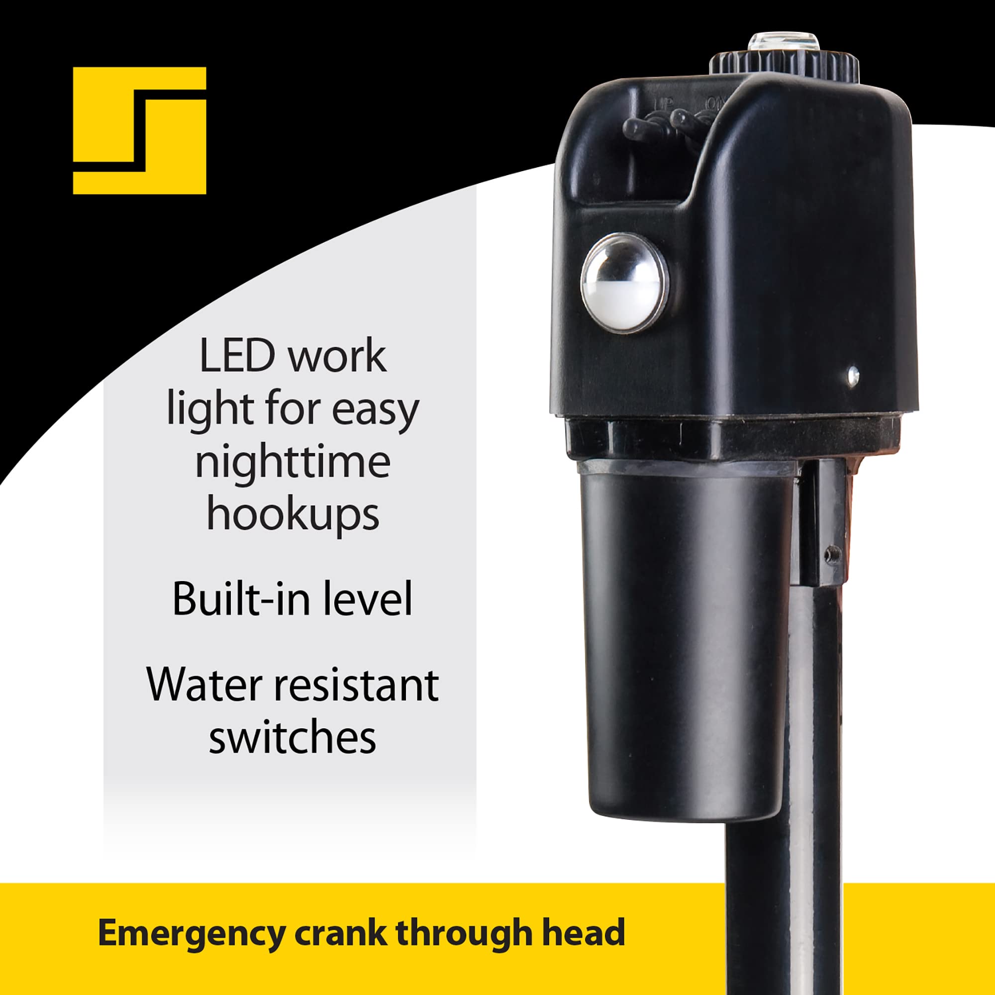 Stromberg Carlson JET-2500 Electric Tongue Jack - Heavy Duty Jack with Motor Protection, 18 Vertical Travel, Stabilizing, Leve
