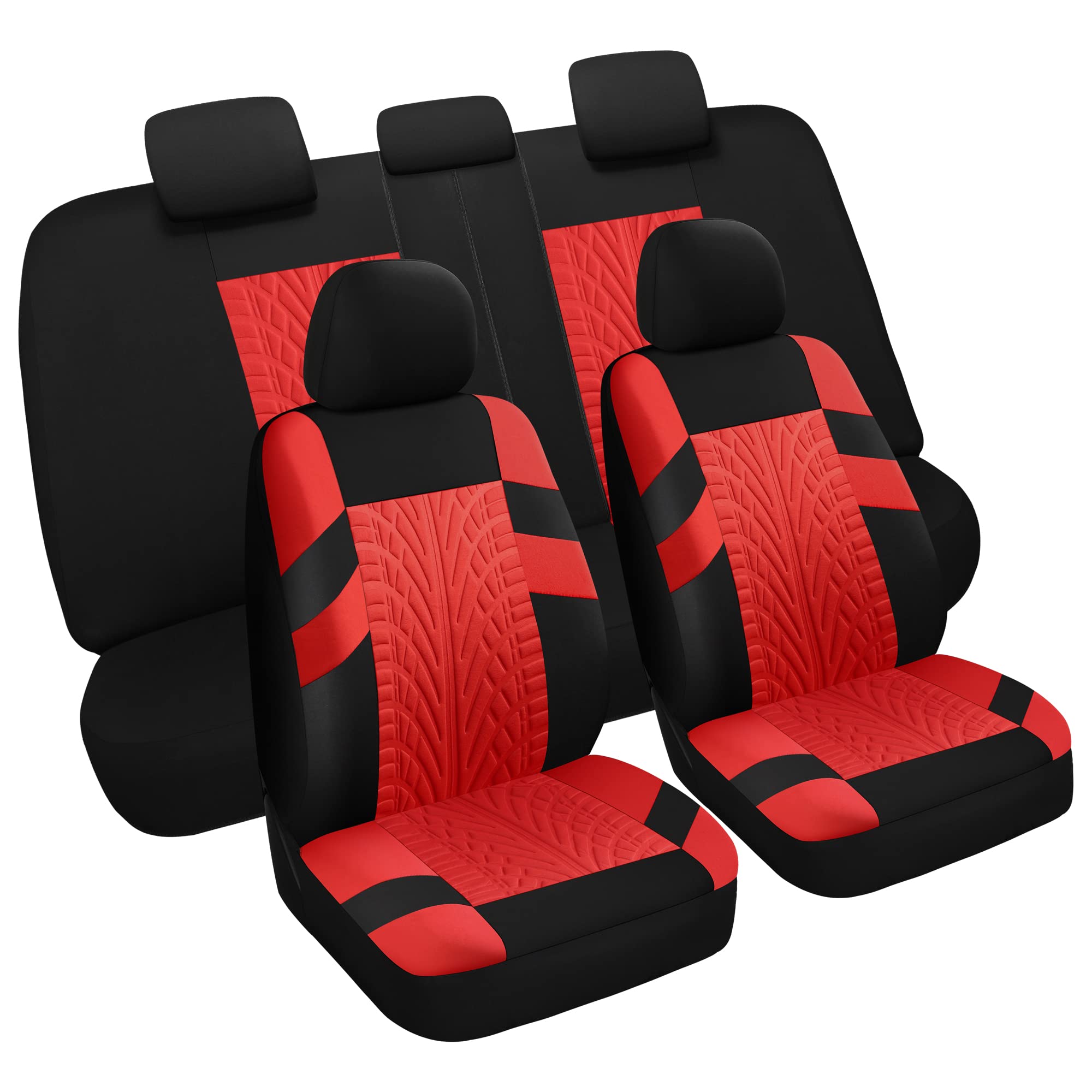 Varcozy Car Seat Covers Full Set, Front Seat Covers And Split Rear Bench Seat Covers For Car, Universal Cloth Seat Covers For Su