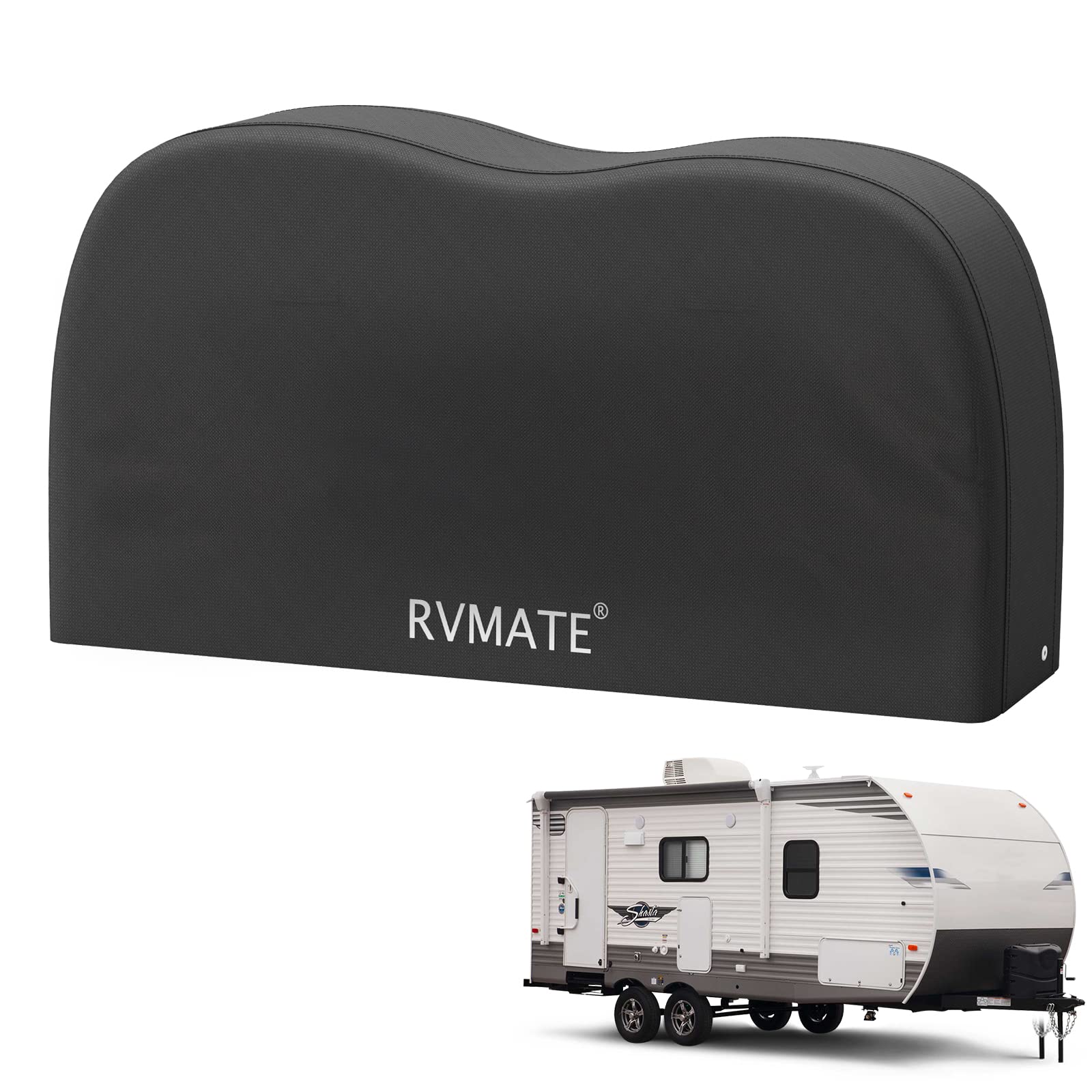 RVMATE RV Tire Covers, Dual Axle Wheel Cover (1 Pack) Fits 30''-33'' Diameter Tires, Waterproof Anti-UV 600D Oxford Black Dual T