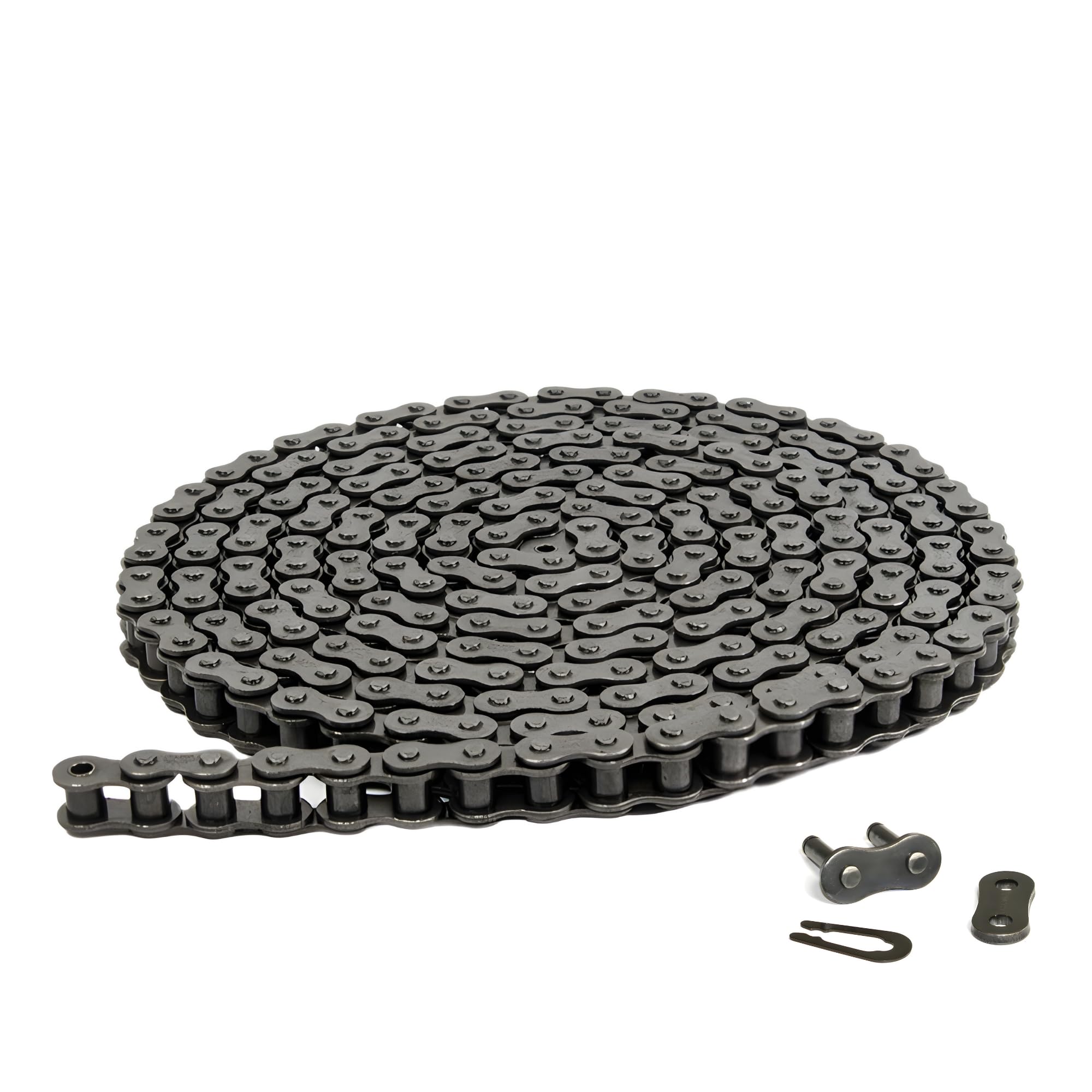 Jeremywell #35 Roller Chain 4 Feet (128 Links) + 1 Master Link for Go Karts, Mini Bikes, Motorcycles, Dirt Bike and Industrial M