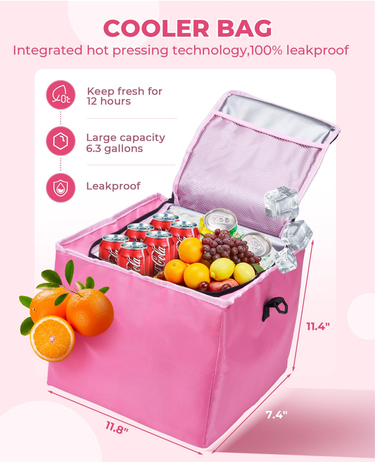 Hiraliy 4 In 1 Car Trunk Storage Organizer, Multi Compartment Collapsible Trunk Storage Box With Leakproof Cooler Bag For Car Tr