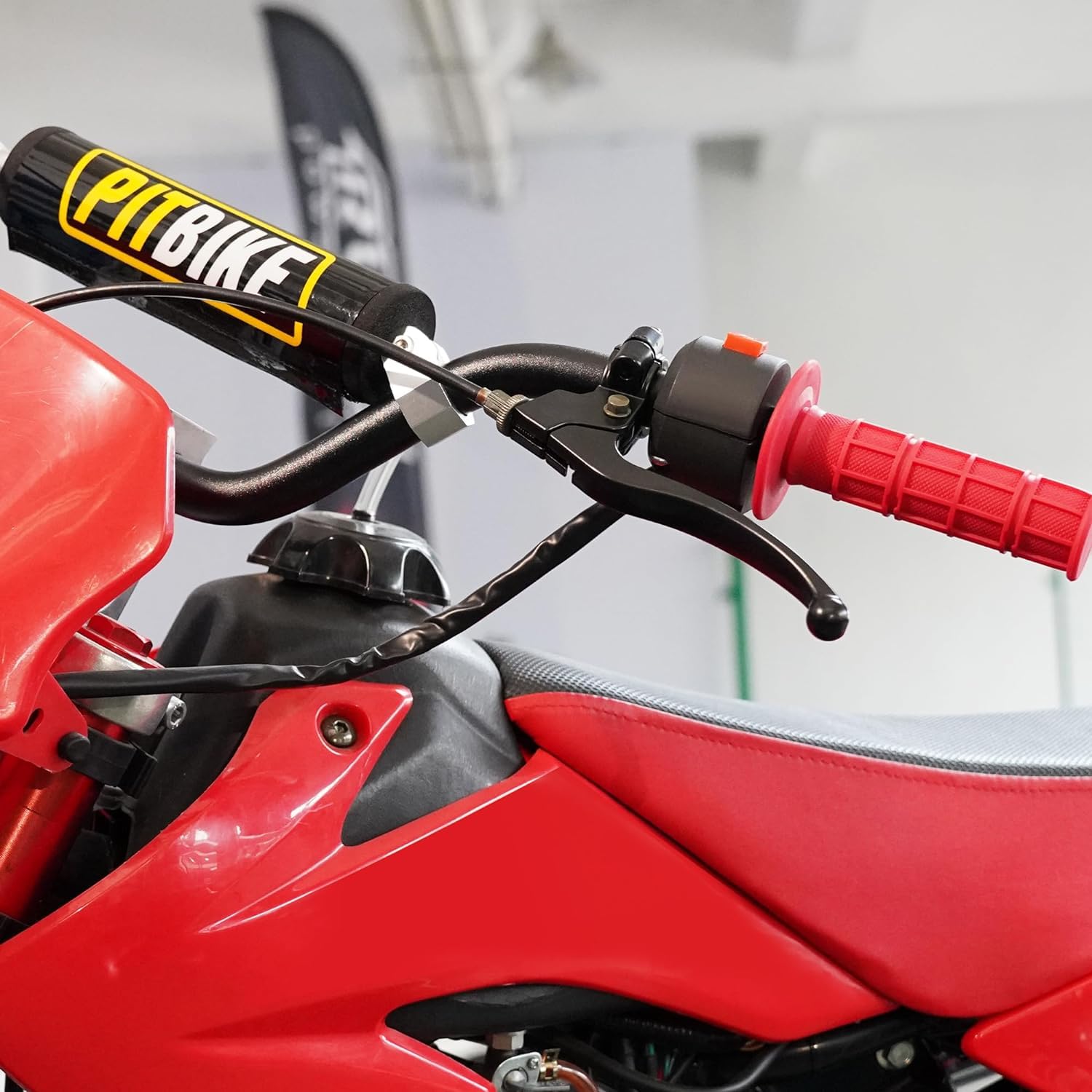 Flypig Left Right 7/8' Black Brake Handle Levers Perch For Honda Xr Crf 50 70 90Cc 110Cc 125Cc Xr80 Crf70 Crf80 Xr100 Crf100 Pit Dirt Bike Motorcycle Handlebar