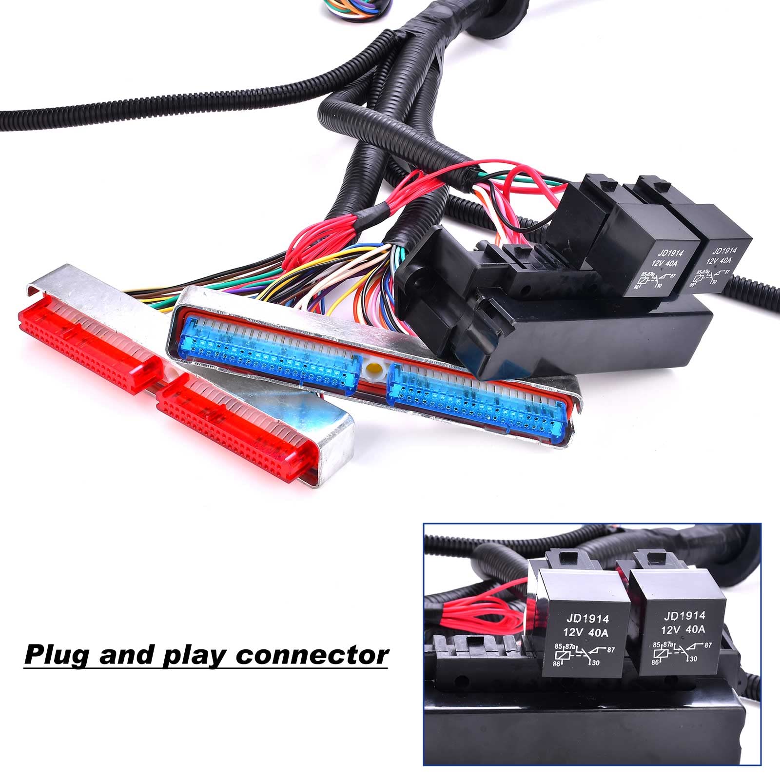 4L60E Engine Wiring Harness LS Swap Standalone Wire Compatible with GM DBC LS1 4.8L 5.3L 6.0L Vortec Engines 1997-2006. W/4L60E