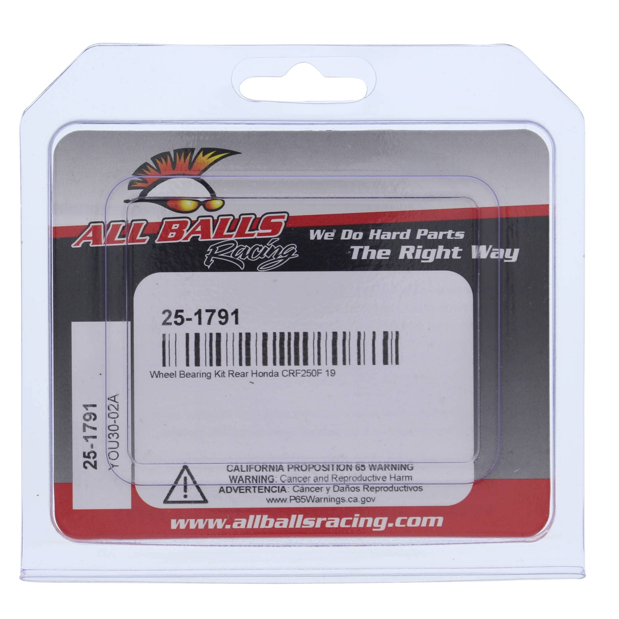 All Balls Wheel Bearing Kit 25-1791 Compatible With/Replacement For Honda Crf250F 2019