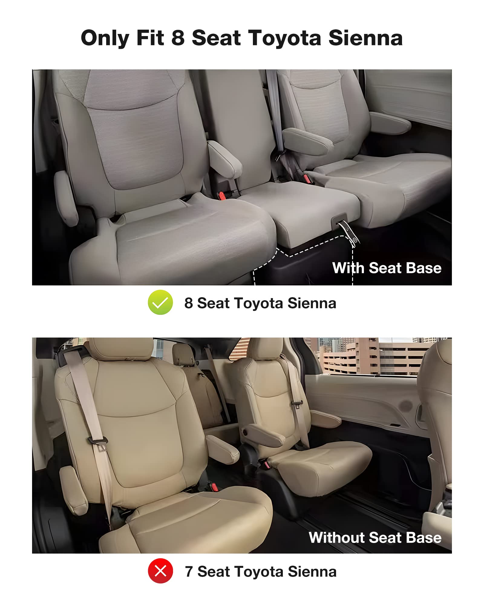 3W Floor Mat Fit Toyota Sienna 2021-2025 (Only For 8 Seat), Tpe All Weather Custom Fit Floor Liner For Toyota Sienna 2Nd And 3Rd