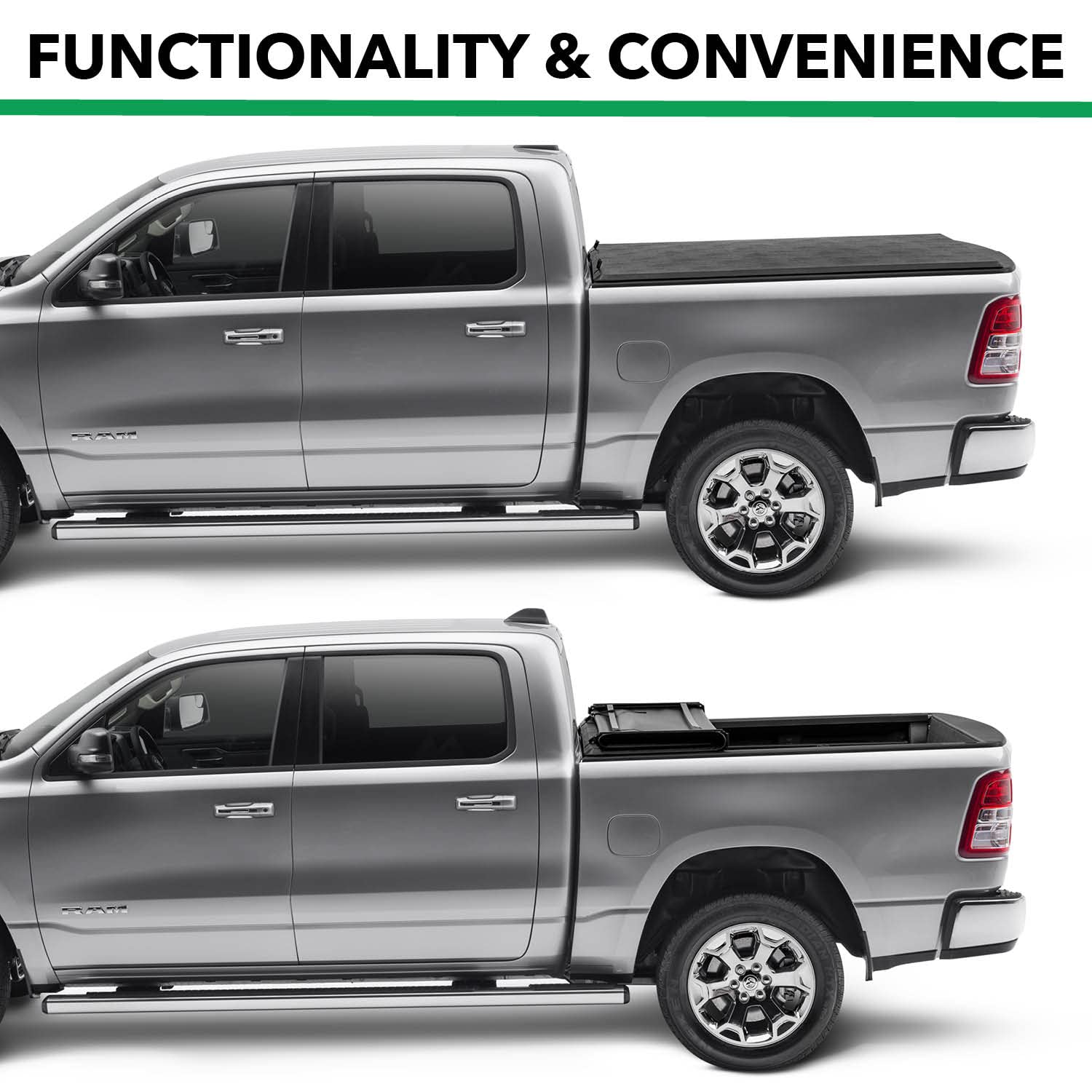 Gator Etx Soft Tri-Fold Truck Bed Tonneau Cover | 59312 | Fits 2015 - 2020 Ford F-150 (Incl. Raptor) 5' 7'' Bed (67.1'')