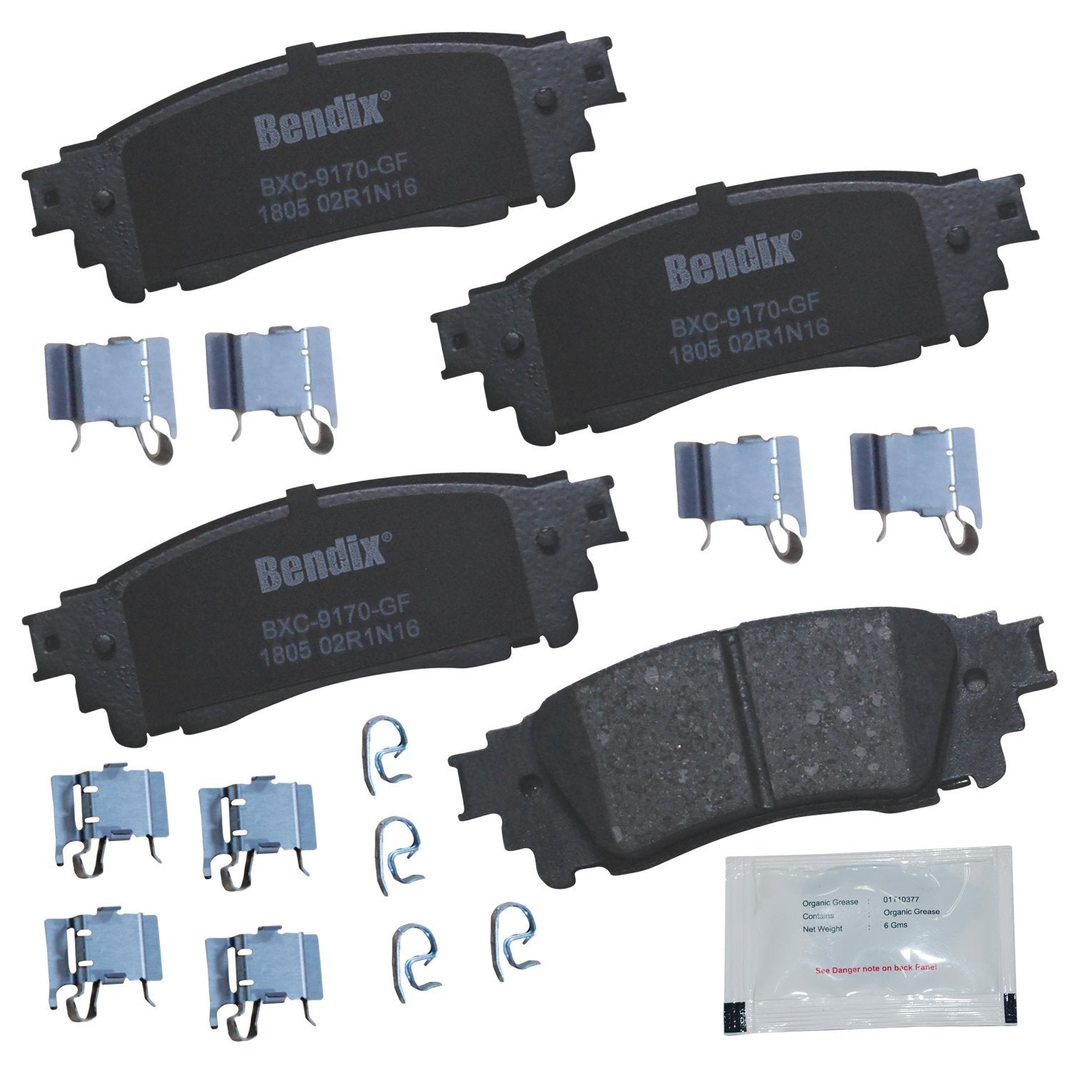 Bendix Priority1 Cfc1805 Rear Brake Pads For Lexus Es250,Es300H,Es350,Nx200T,Nx300,Nx300H,Nx350,Nx350H,Nx450H+,Rx350,Rx350L,Rx45