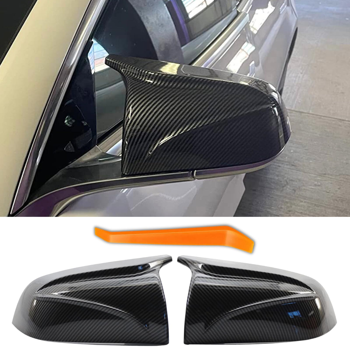 Car Side Mirror Cover for Tesla Model 3 Accessories 2018-2023 Passenger Driver Side View Exterior Mirror Caps Replacement Body T