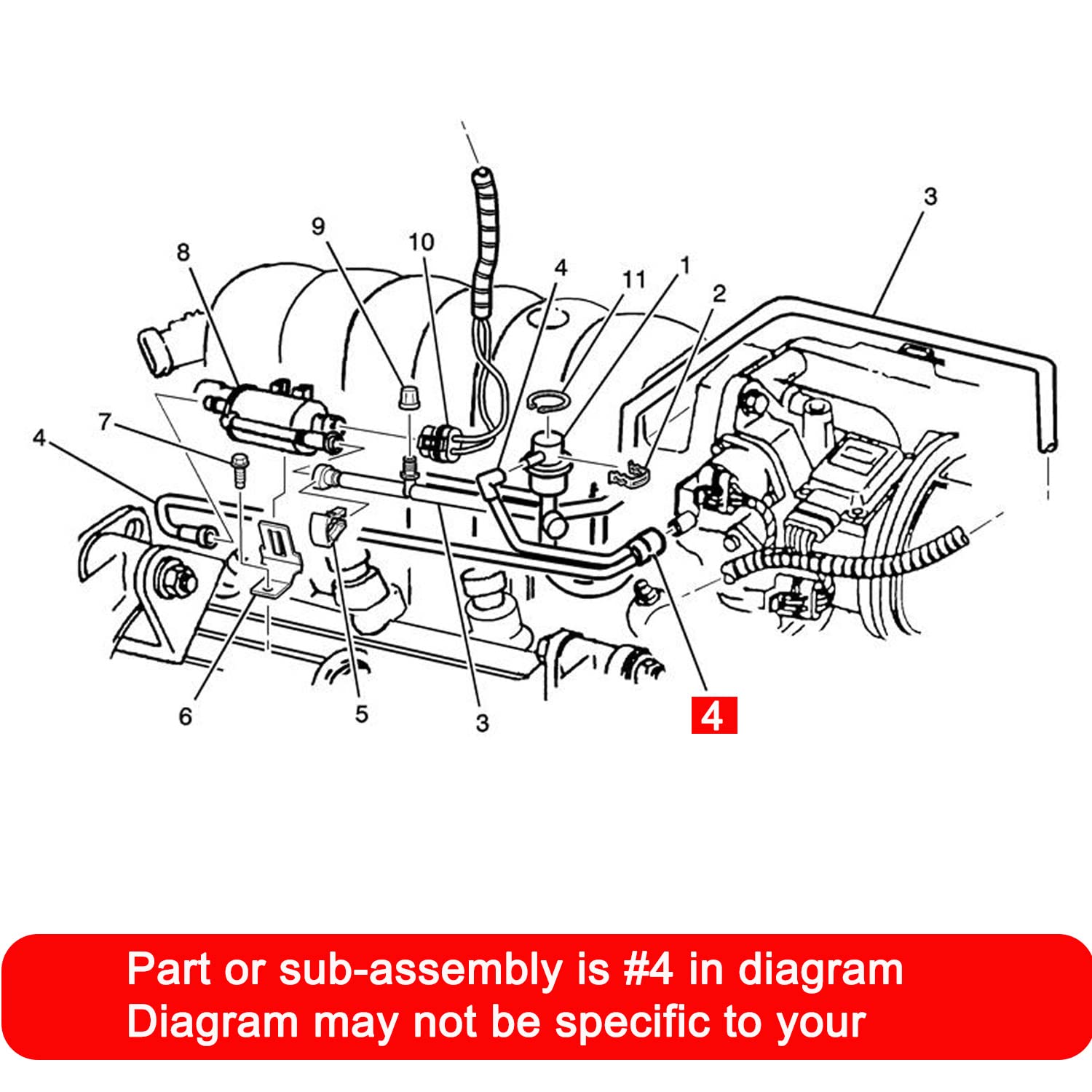 24506671 Fuel Pressure Regulator Vacuum And Vapor Canister Purge Harness, Fit For-Chevrolet Impala Monte Lumina& Buick Century R