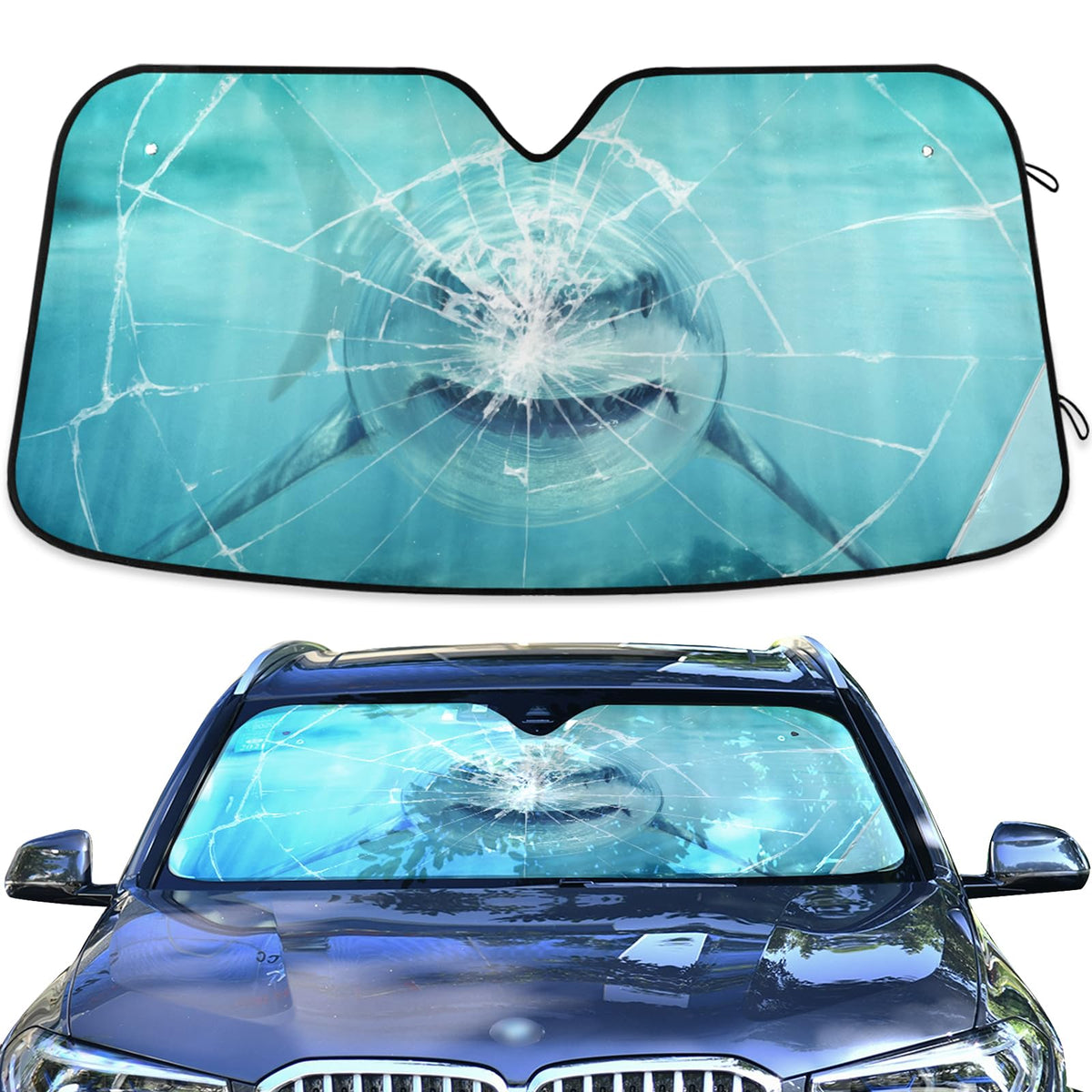 Shark Car Windshield Sun Shade Front Window Sunshade Auto Interior Accessories for Car SUV