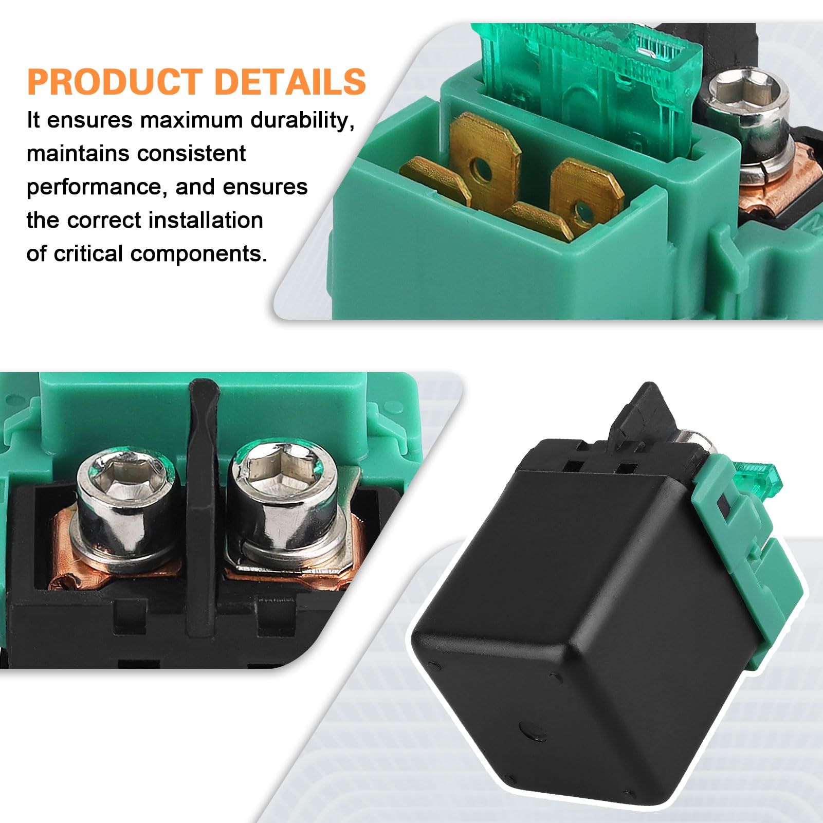 Starter Solenoid Relay for Honda VT750 Shadow VT 750 1998-2010 / VT1100 Shadow Sabre Spirit Aero VT 1100 1997-2007 / CBR900RR CB