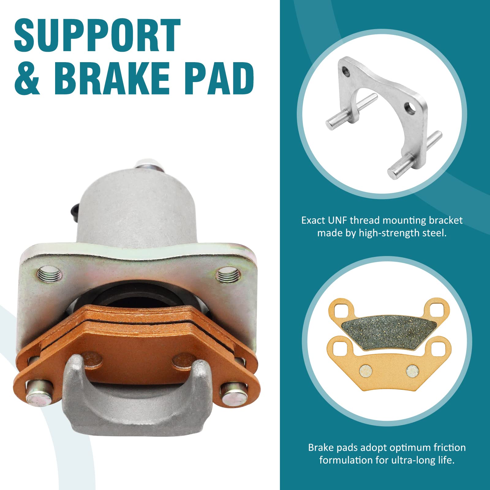 1911415 Rear Brake Caliper Assembly For Polaris Sportsman 400 450 500 570 800 Farmhand 450 Hawkeye 325 400