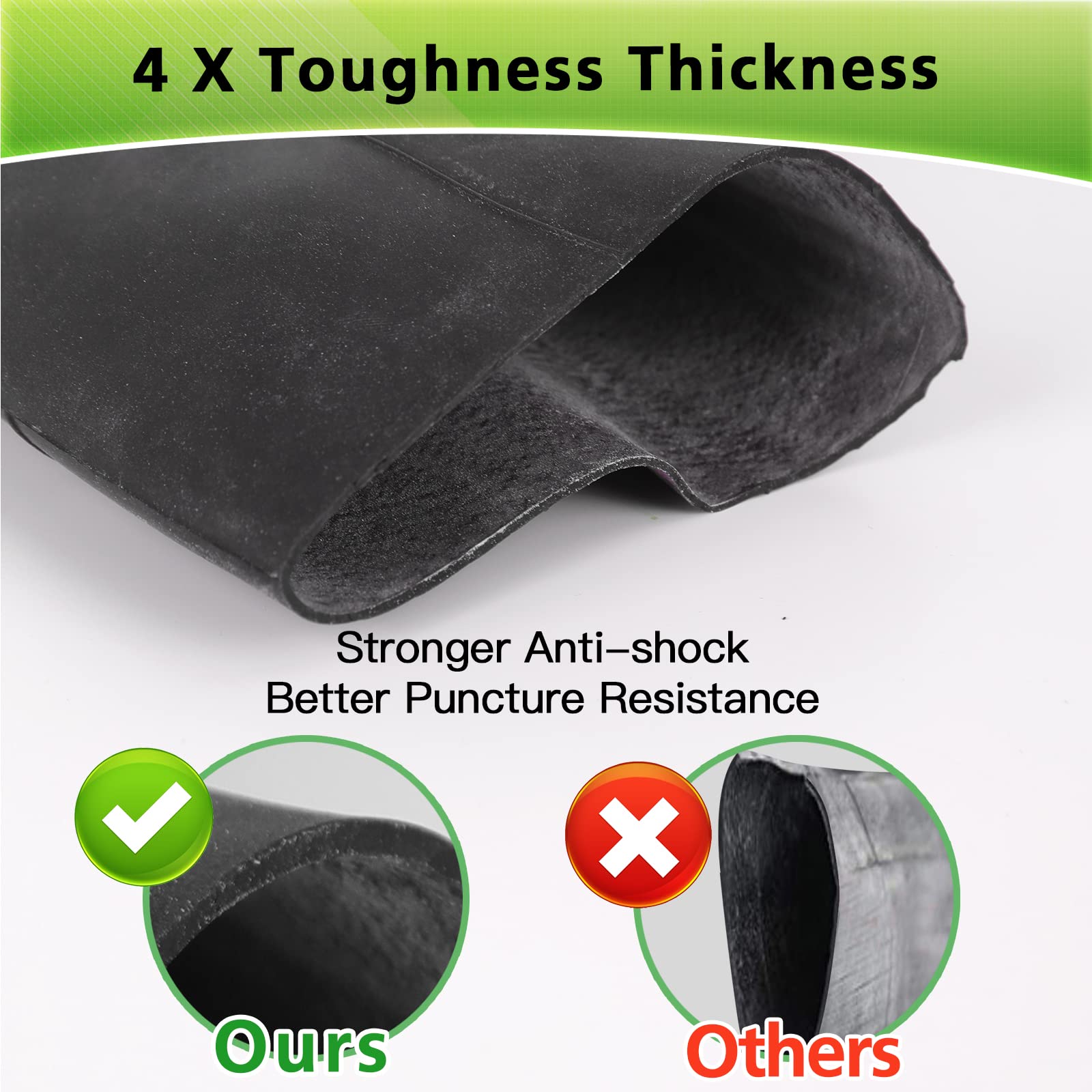 Hakula Matata 16'' 6.50-8'' / 7.50-8'' Durable Replacement Inner Tube With Tr-87 Bent Valve Stem, Heavy Duty Inner Tire Wheel Fo