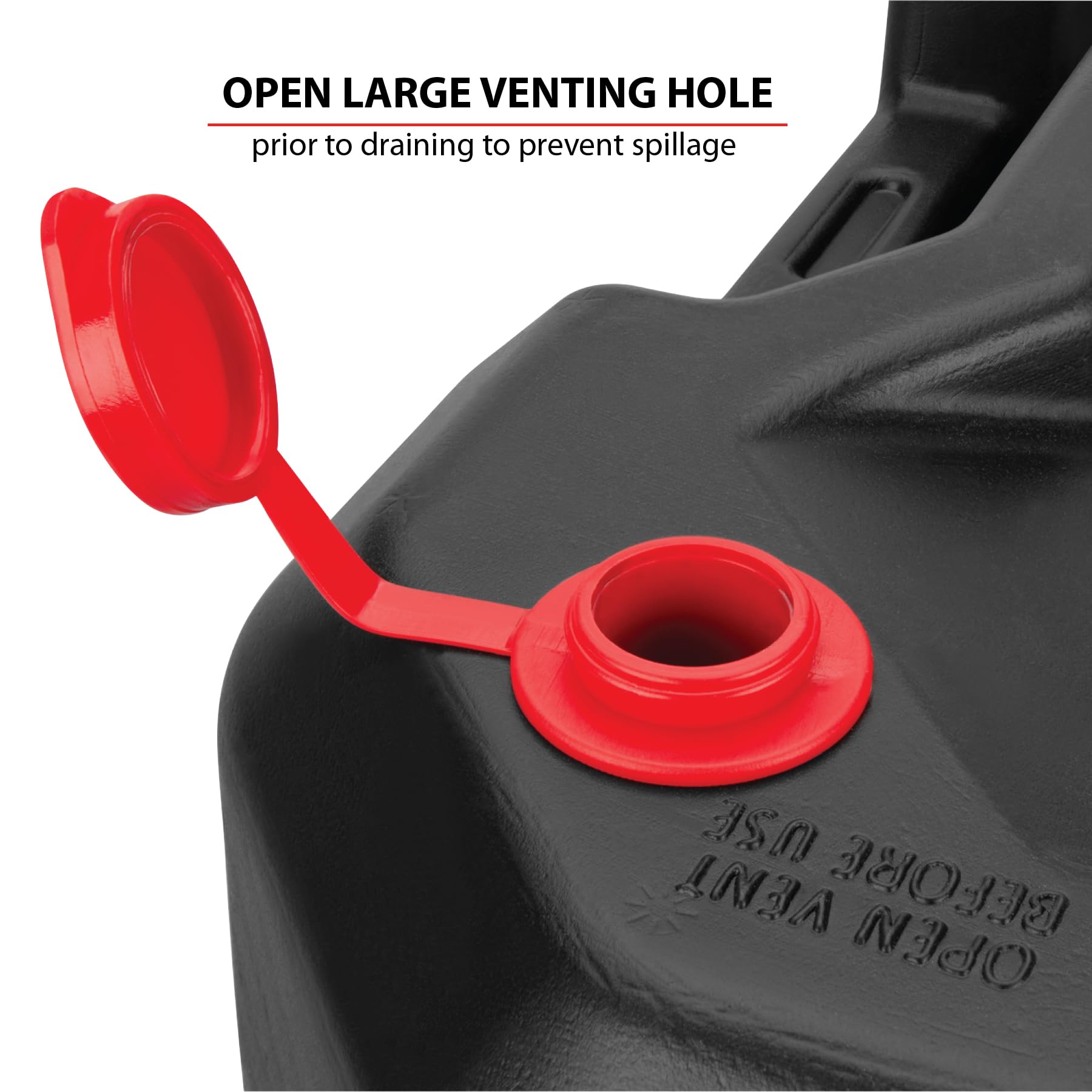 Performance Tool W4077 16-Quart Oil Drain Container, Deep Drain Well, Integrated Handle, Sealing Rubber Gaskets, Black