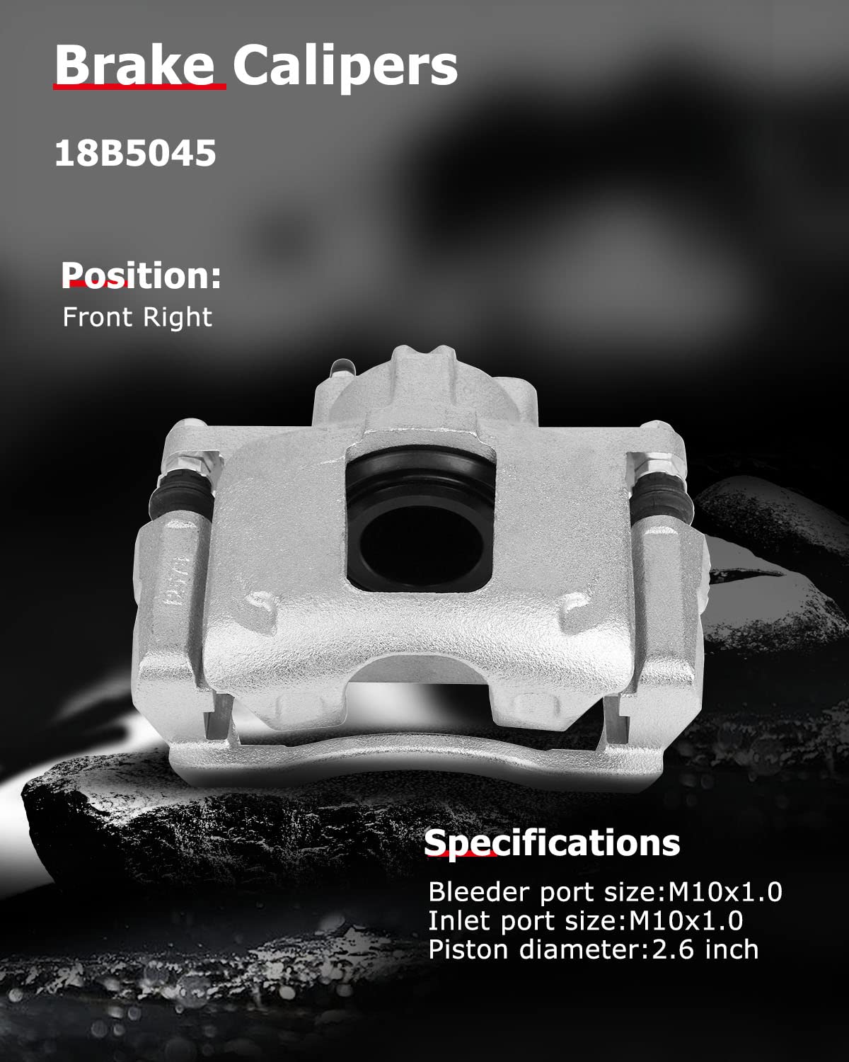 cciyu 18B5045 Front Right Brake Caliper With Bracket For Chrysler For Town & Country,For Dodge For Grand Caravan/For Nitro,For J