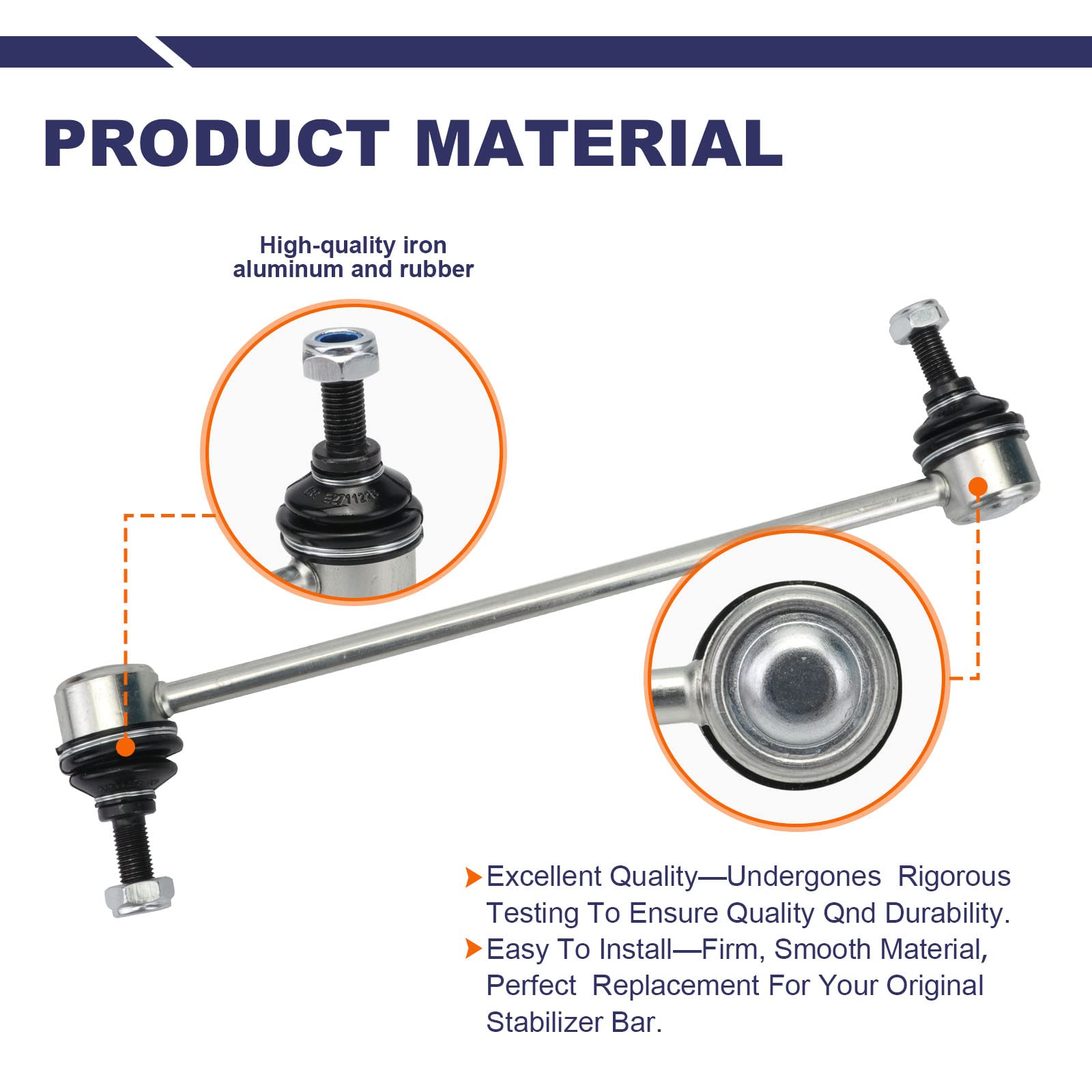 Stiueoav K80258 Sway Bar Link - Front Stabilizer End Link Compatible With 2007-2010 Sebring?2008-2014 Avenger?2007-2012 Caliber?