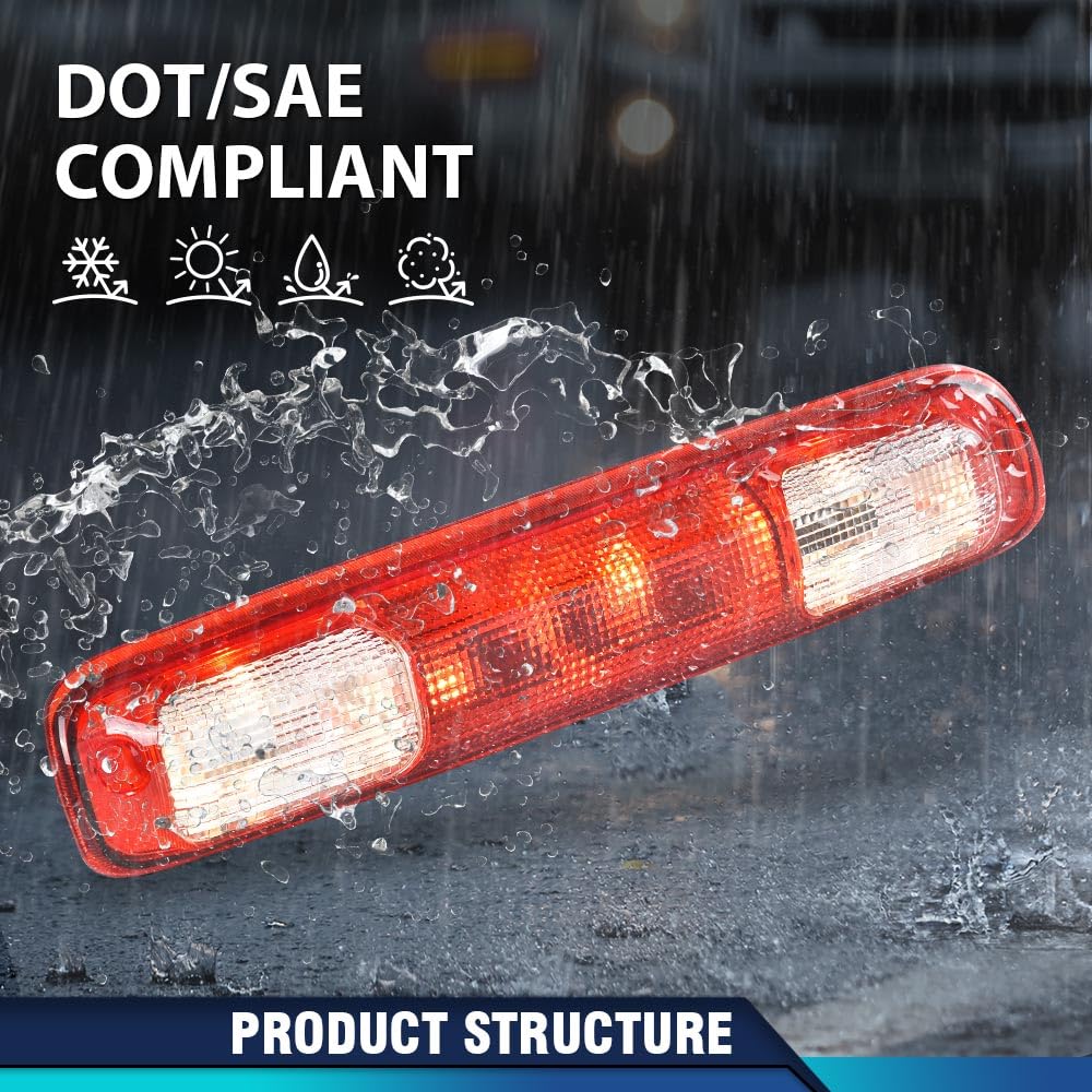 Pit66 High Mount 3Rd Brake Light Compatible With 1999-2006 Chevy Silverado Gmc Sierra 1500 2500 3500 & Hd/Fit 2007 Silverado Sie