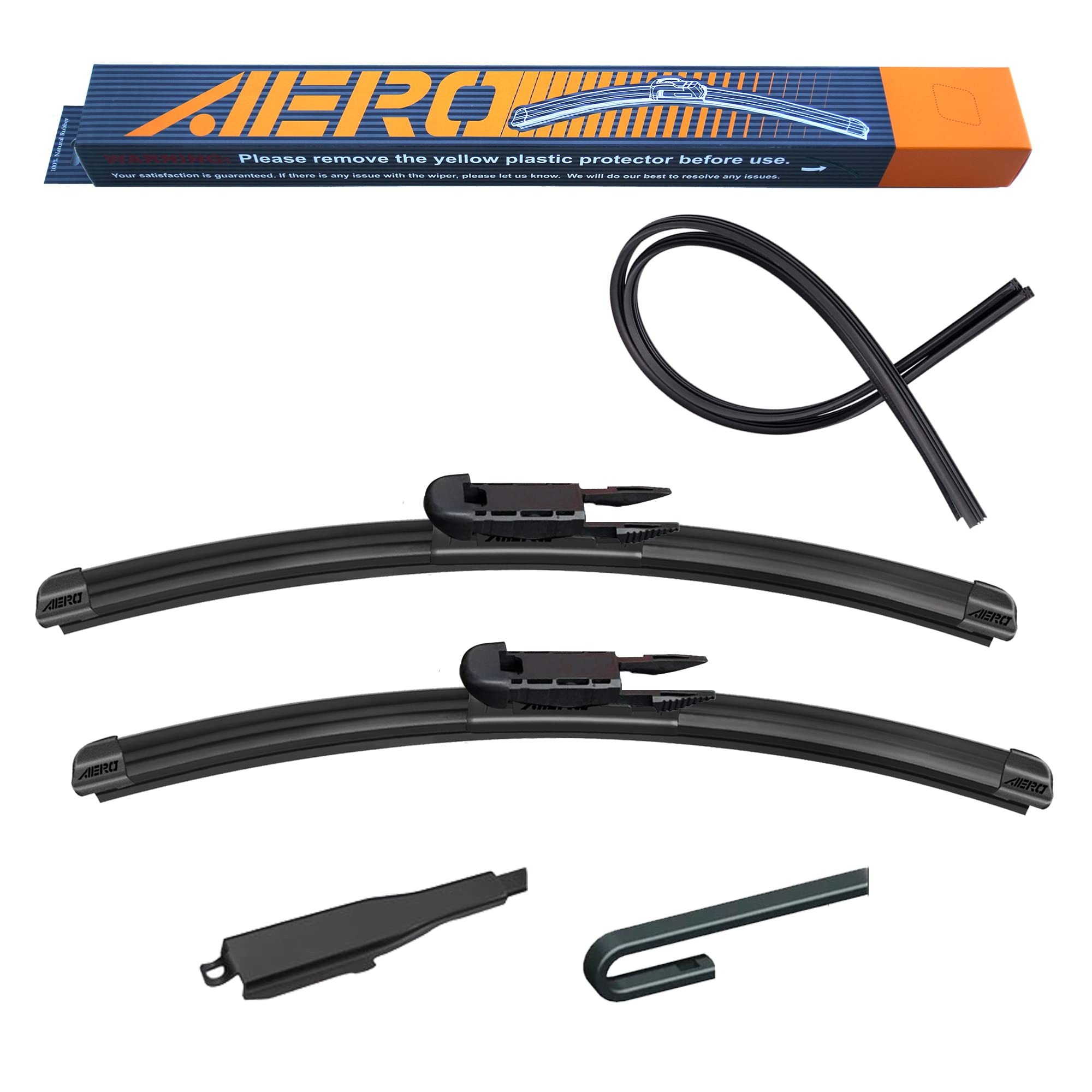 Aero Avenger 24''+20'' Premium All-Season Windshield Wiper Blades Oem Replacement For Land Rover Lr2 2015-2012 (Set Of 2)
