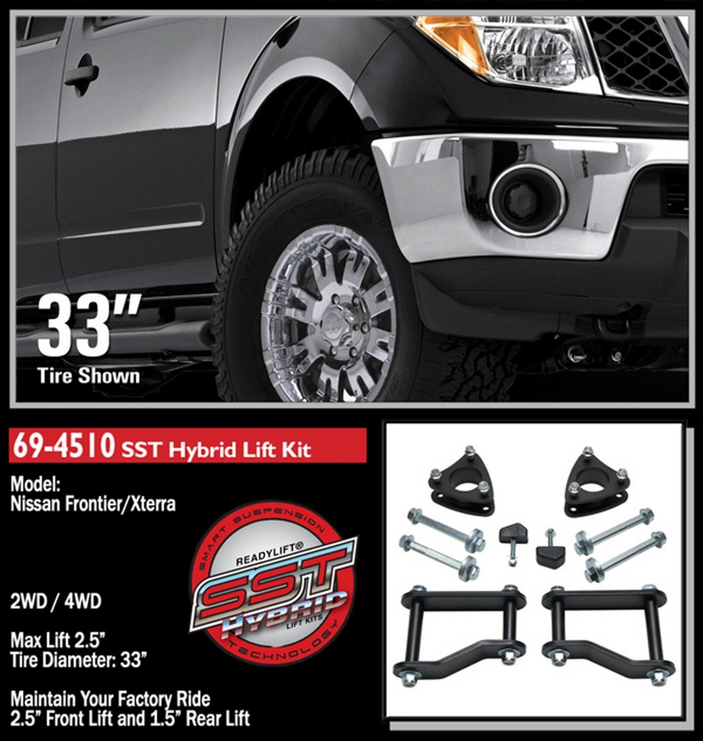 Readylift 69-4510 2.5 Smart Suspension Technology Lift Kit - Xterra/Equator