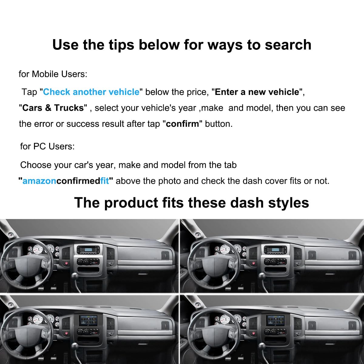 Yiz Dashboard Cover Dash Cover Mat Custom Fit for Dodge Ram 1500 2002-2005,2500/3500 2003-2005 (02-05Beige) Y22